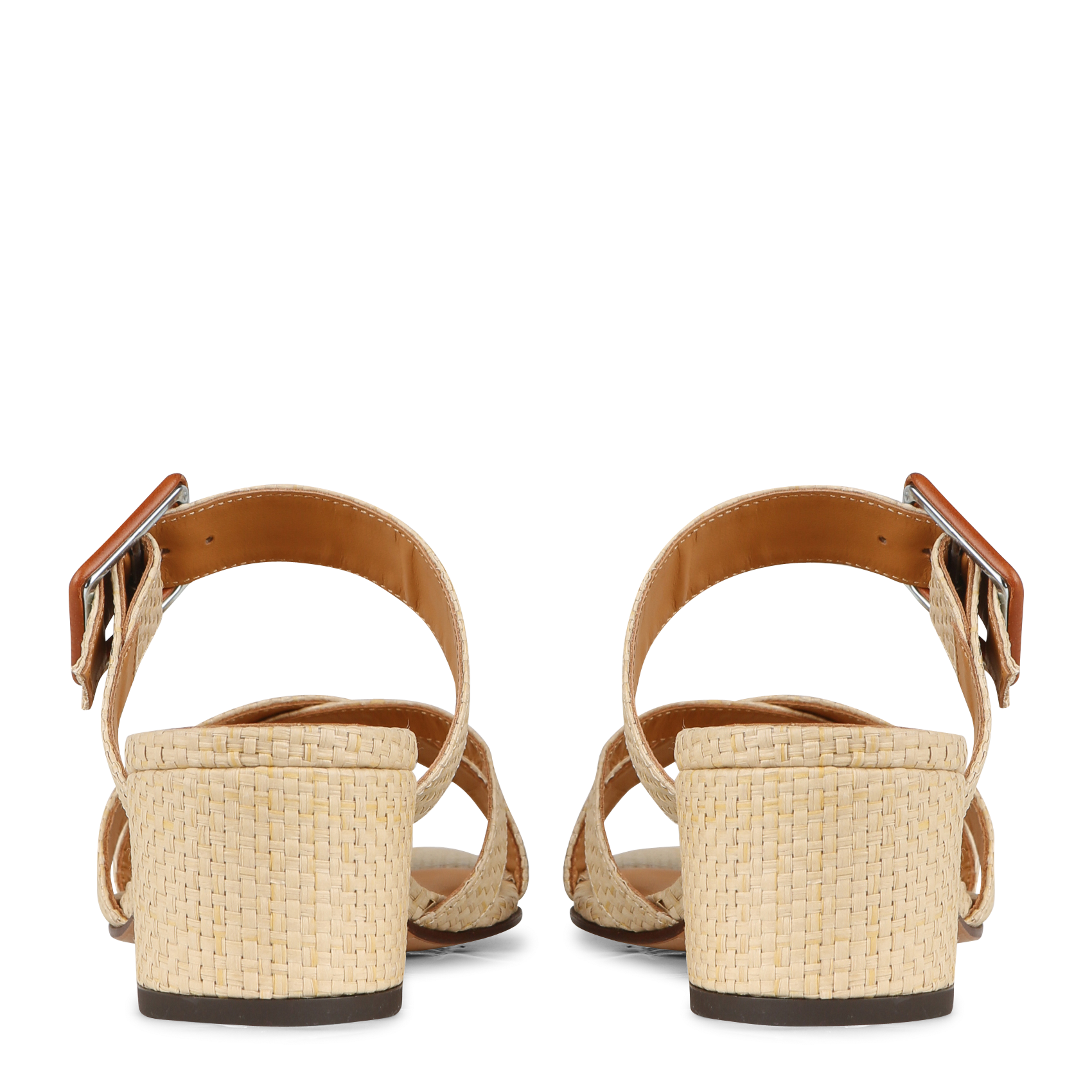 Sandales en cuir verni RIVECOUR Beige
