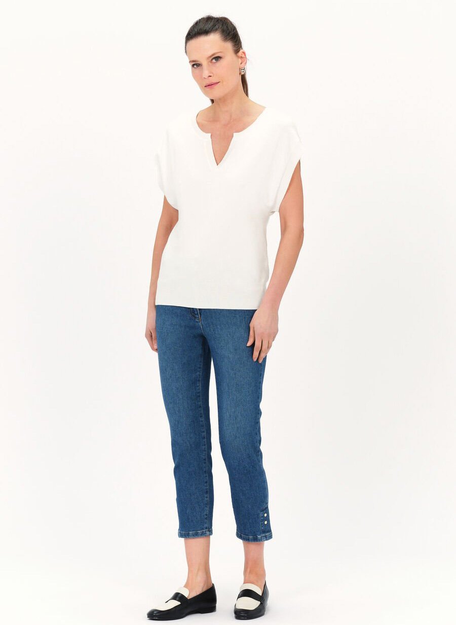 Robe Bleue Marine Caroll - Taille 36 - Sans Manches - Très Bon état Occasion
