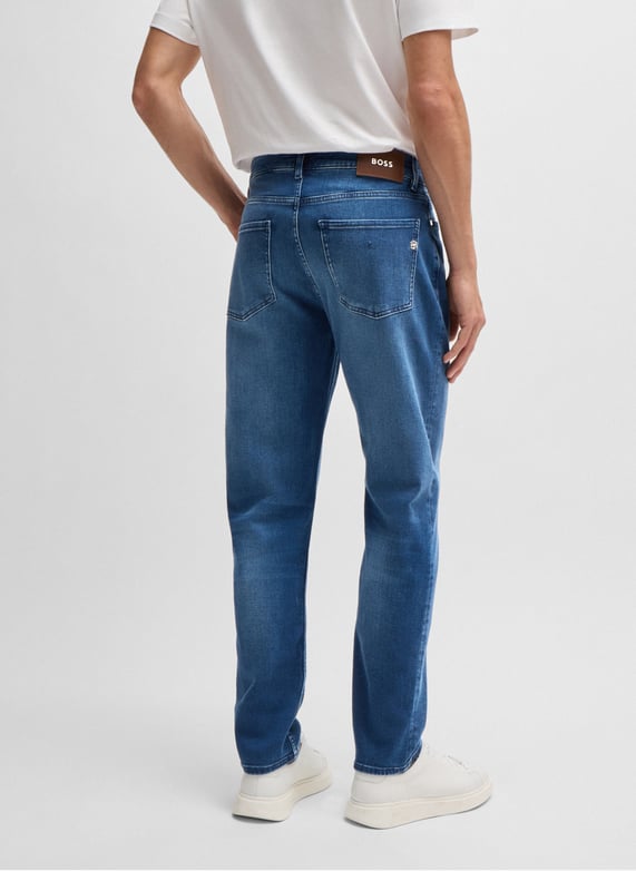 Jean regular-fit en coton mélangé | Bleu by BOSS Jean regular-fit en coton mélangé Bleu