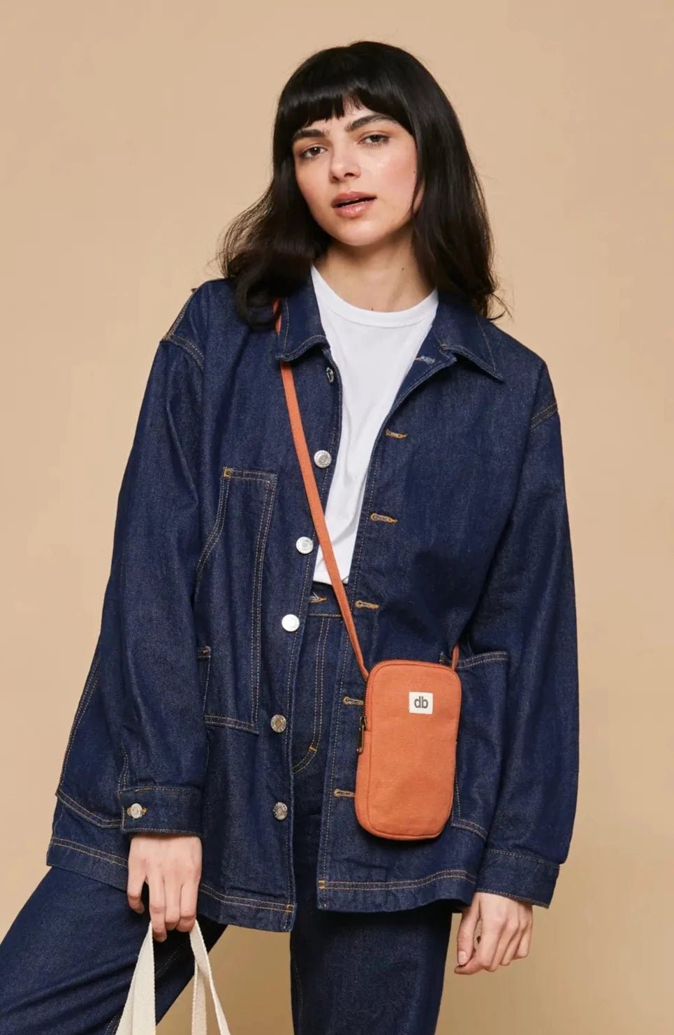 Cotton phone pouch Orange