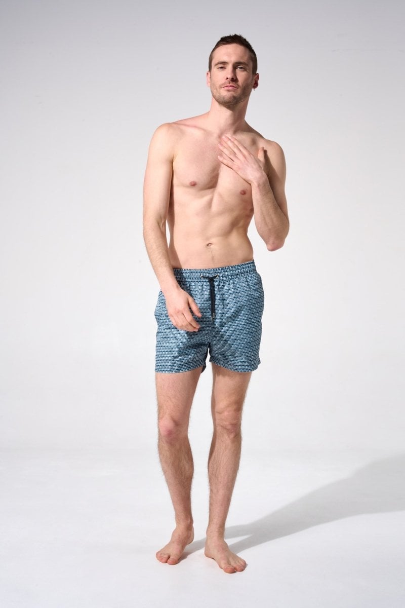 Printed swim shorts with elasticated waistband APNEE Blue