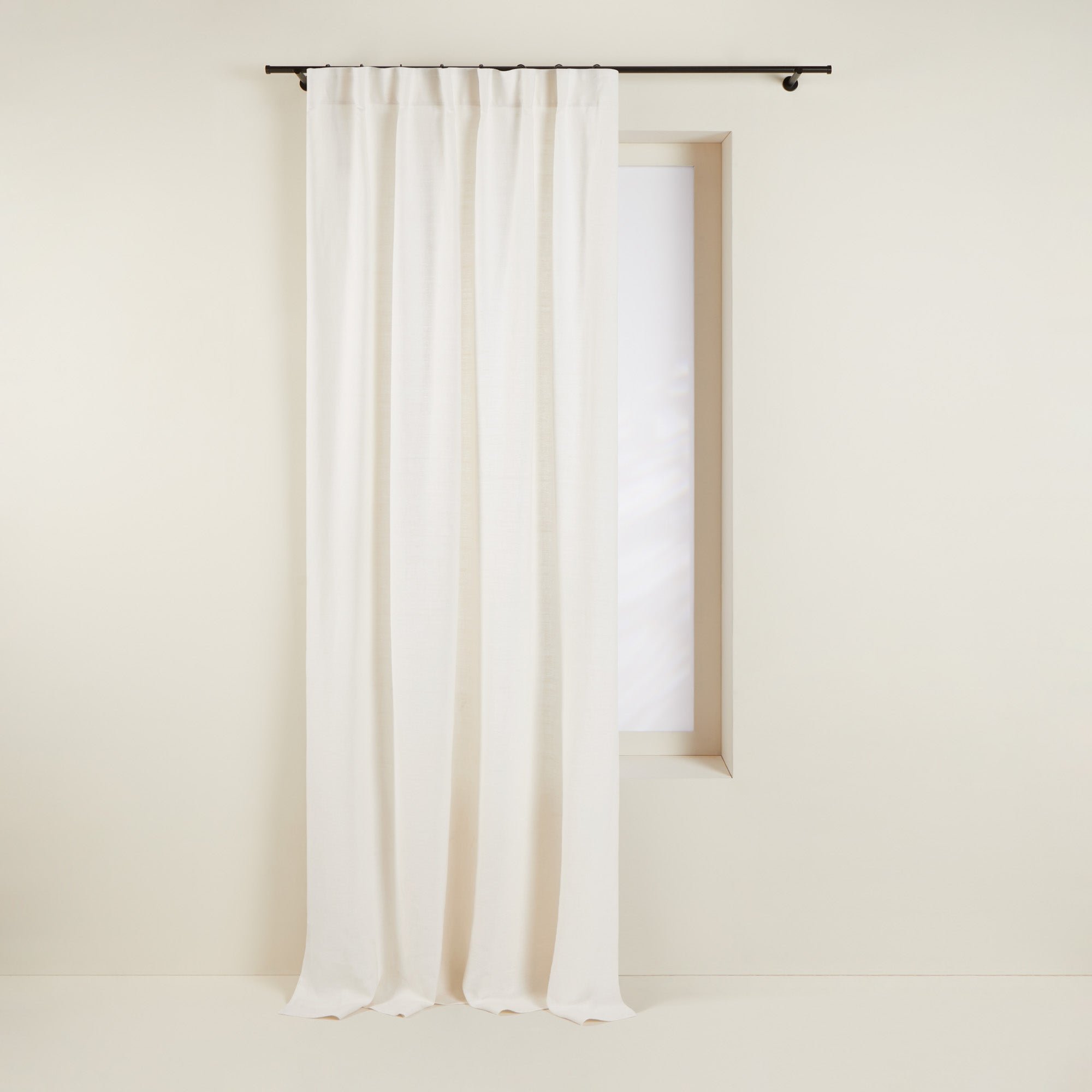 AUBIN - Linen curtain with gathering tape MADURA