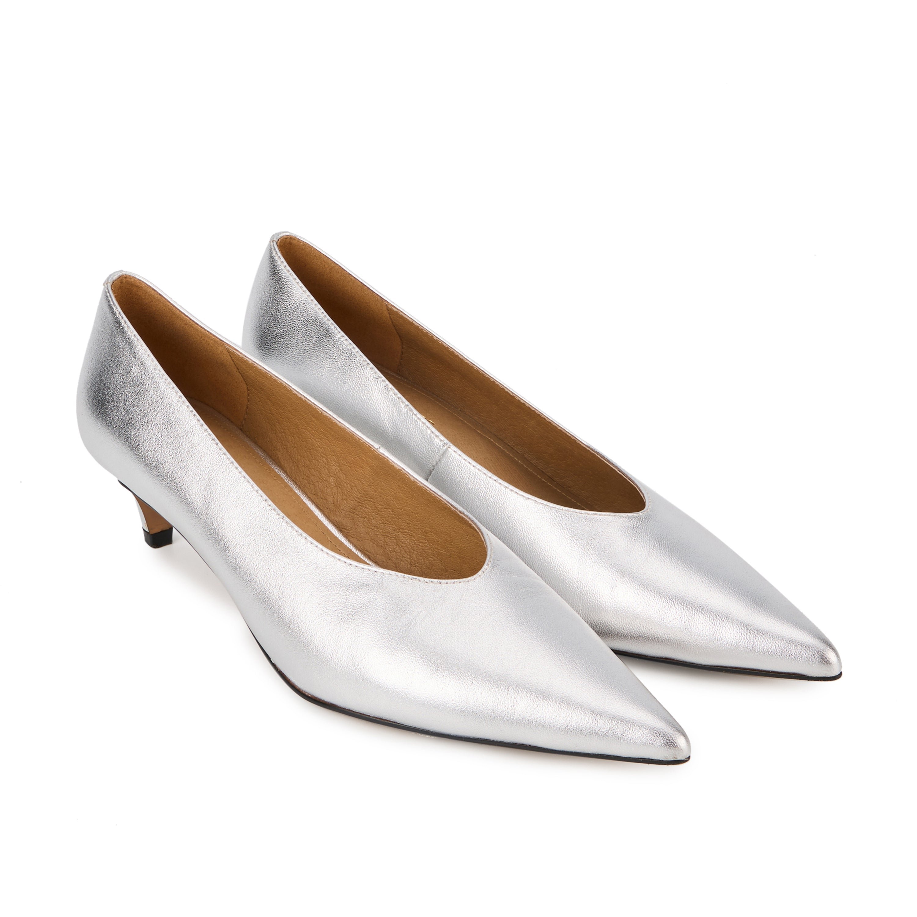 Beyou suede high heels  BONS BAISERS PARIS Silver