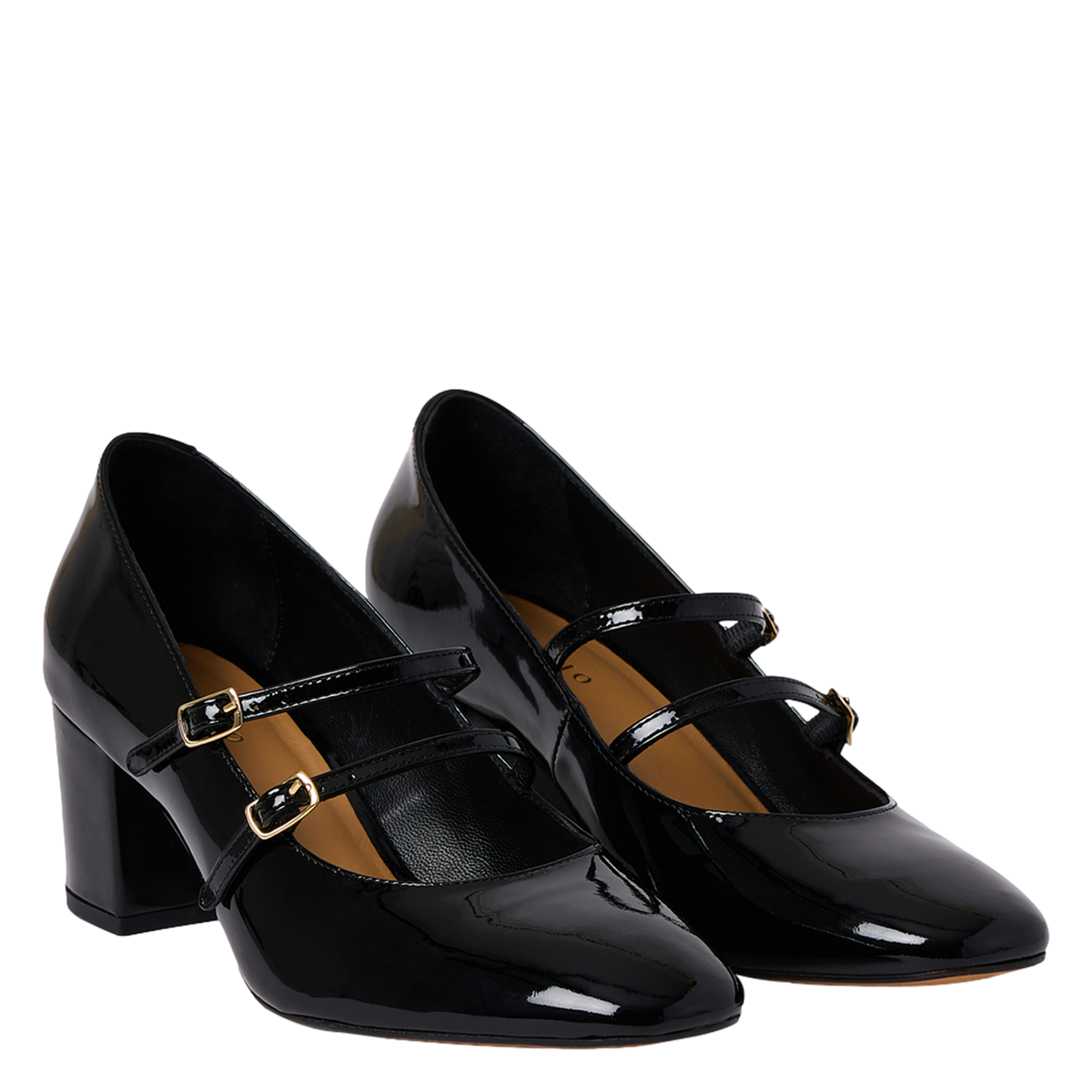 Heeled leather Mary Janes PABLO Black