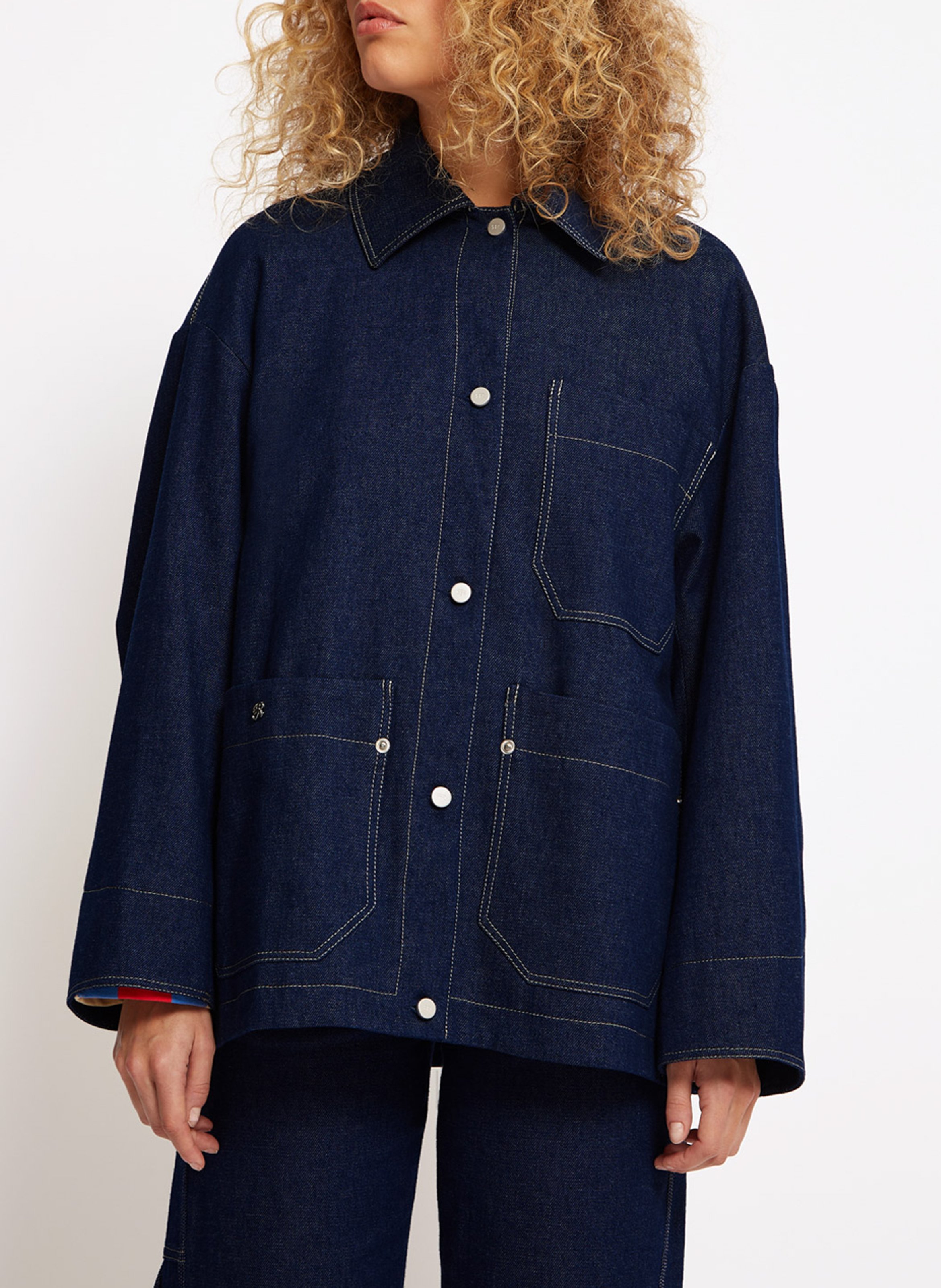 Veste oversize en coton ROSEANNA Bleu
