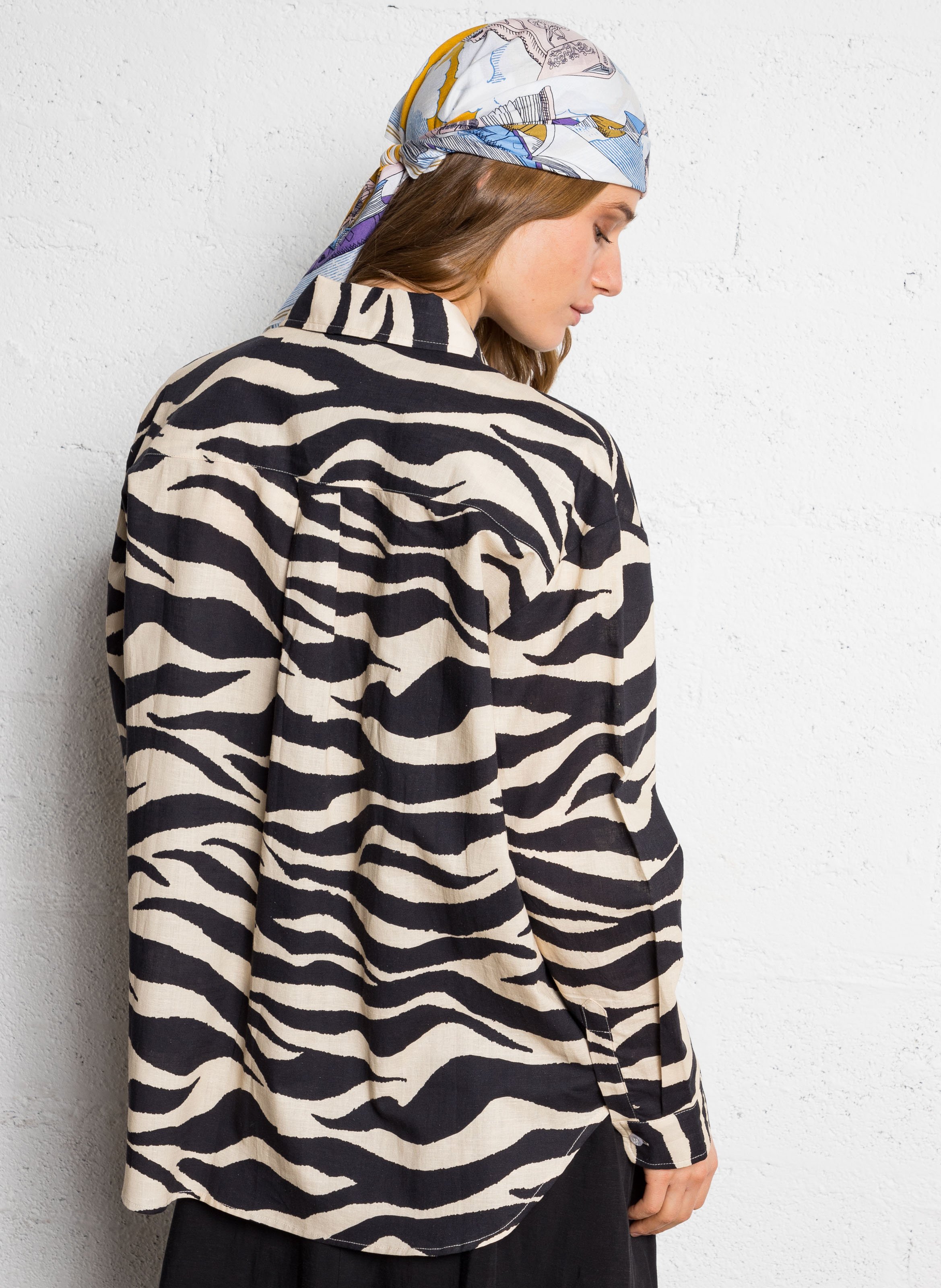 Gestreepte rechte blouse THE NEW SOCIETY Beige