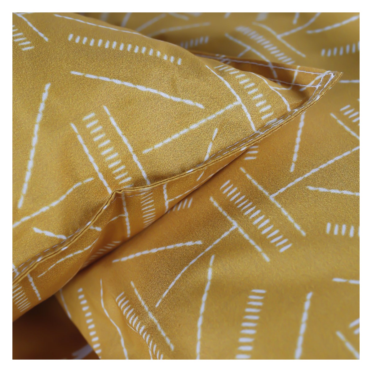 Parure de lit  imprimé en coton TODAY LINGE DE MAISON Jaune