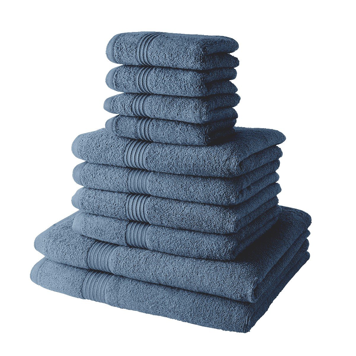 Set of cotton towels and bath sheets TODAY LINGE DE MAISON Blue