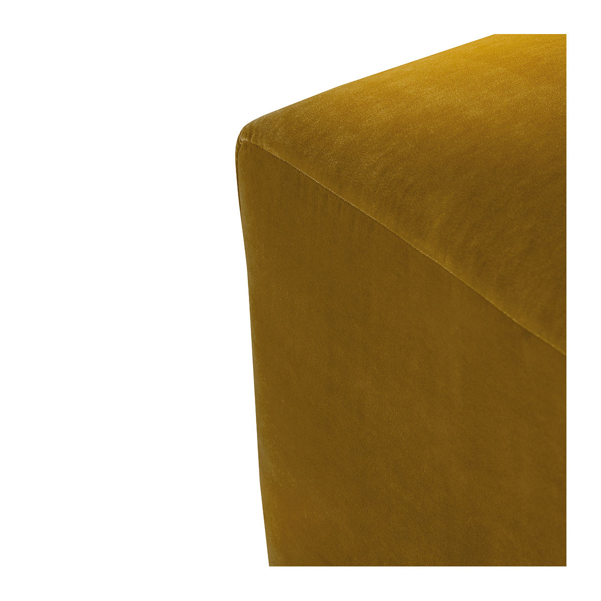 Pouf lou en velours pour canapé lou - safran BLANC D'IVOIRE Jaune