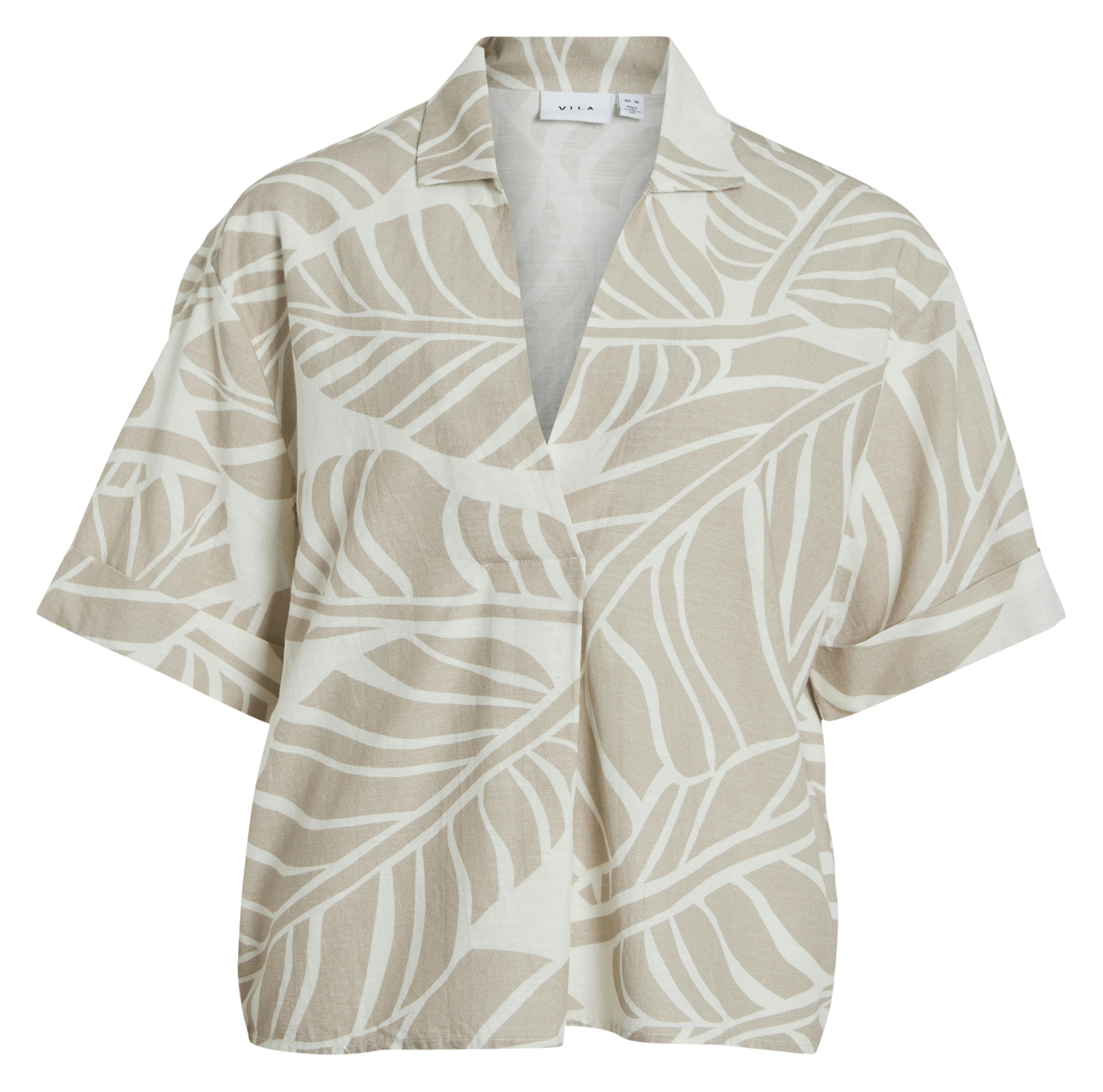 Top oversize en coton mélangé imprimé VILA Gris