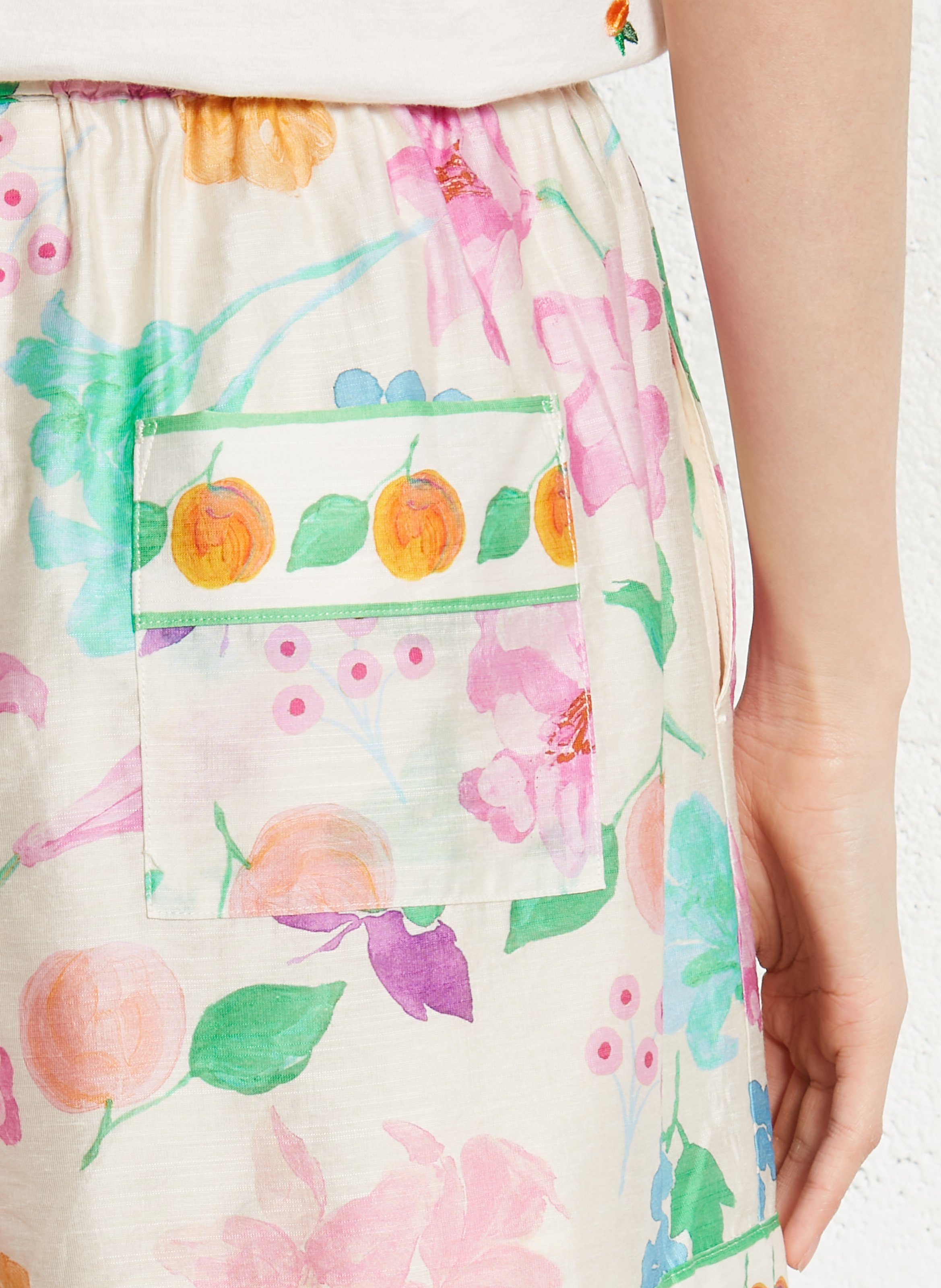 Short à imprimé floral FABIENNE CHAPOT Beige