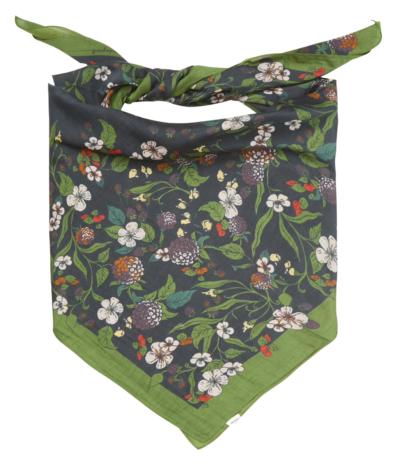 Foulard en coton mélangé imprimé BECKSONDERGAARD Noir