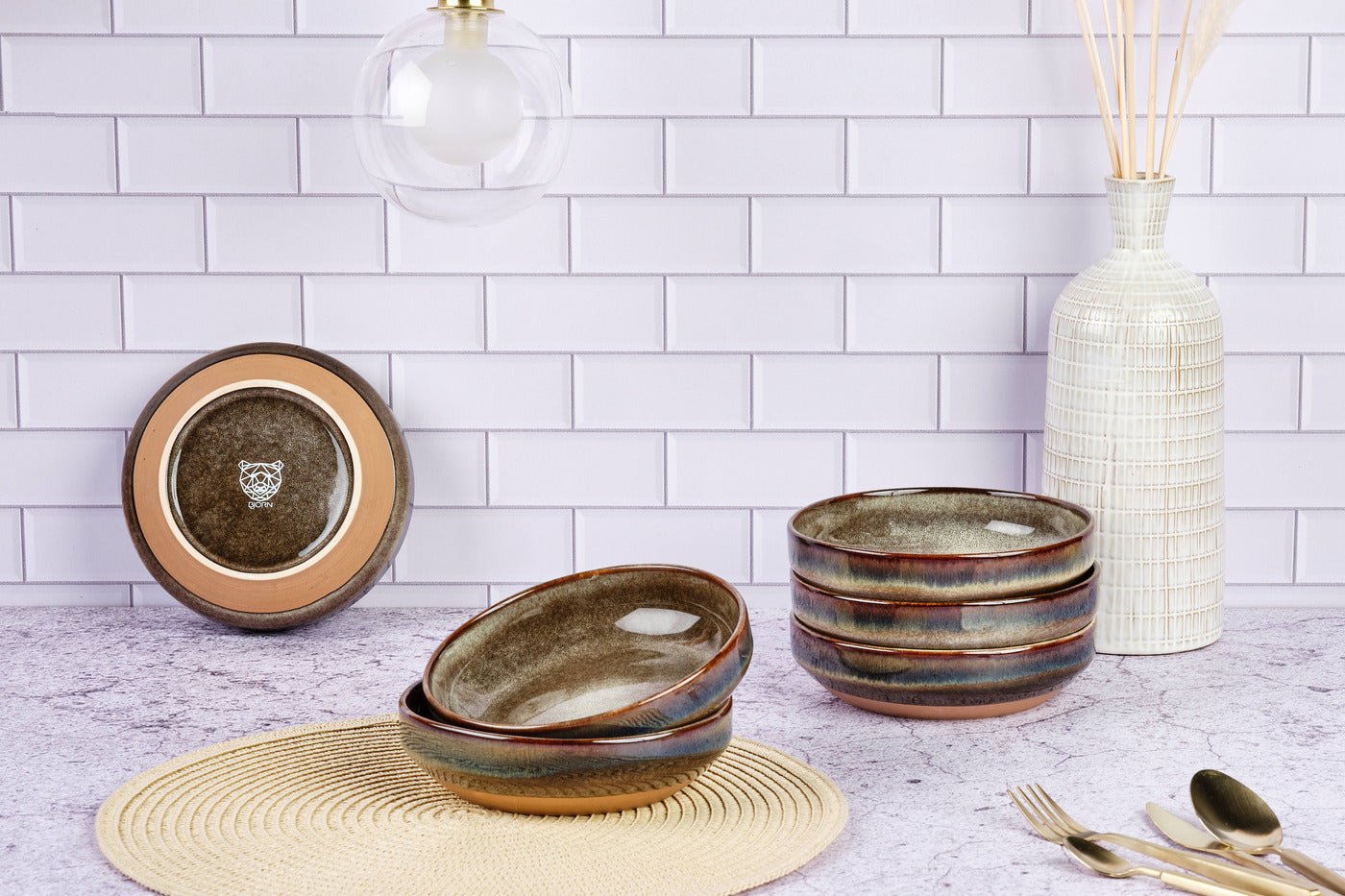 Bowl genesis ø17cm - 6 pieces - basalt BJORN Brown