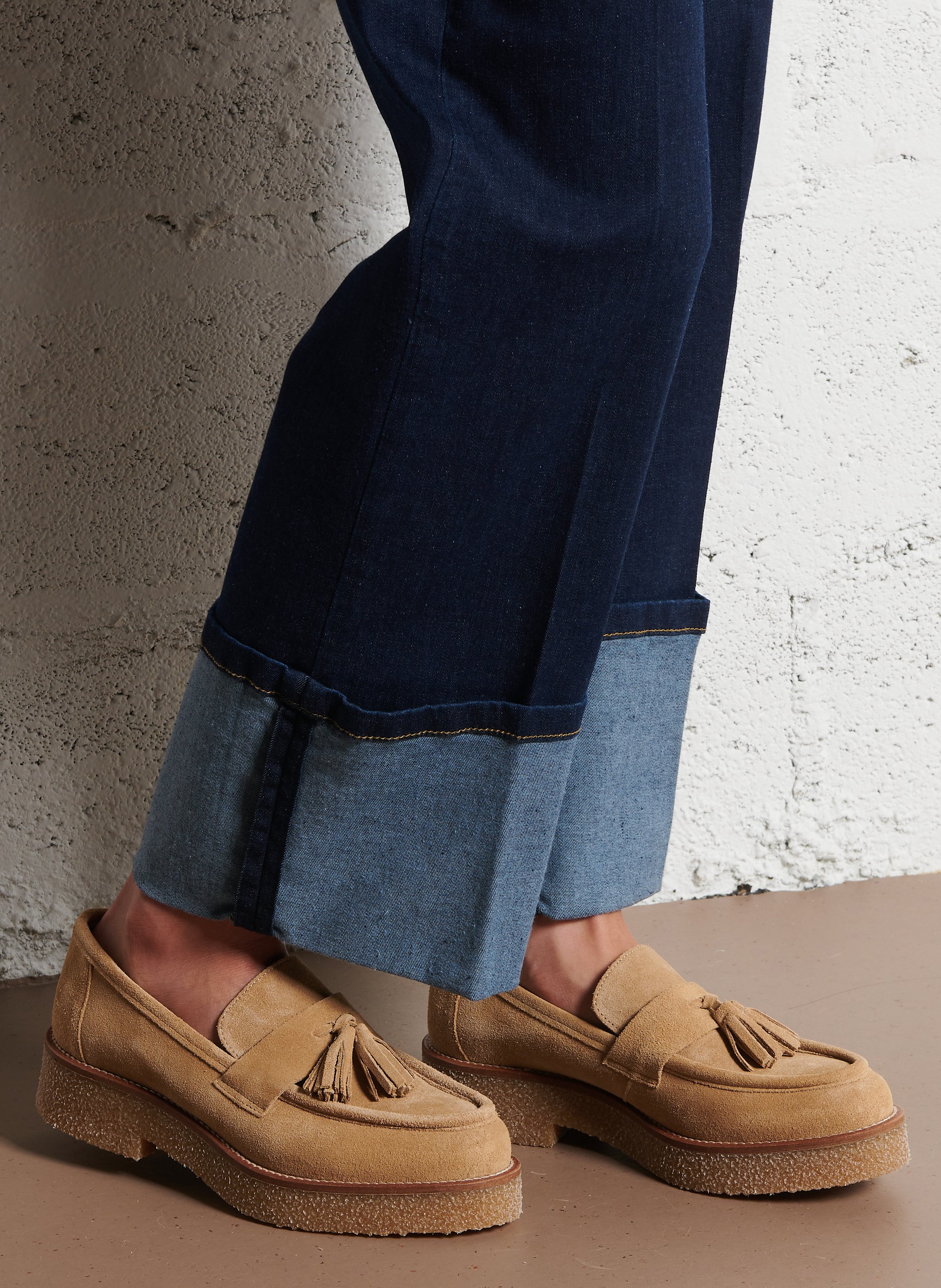 Suède leren mocassins MAISON 123 Wit