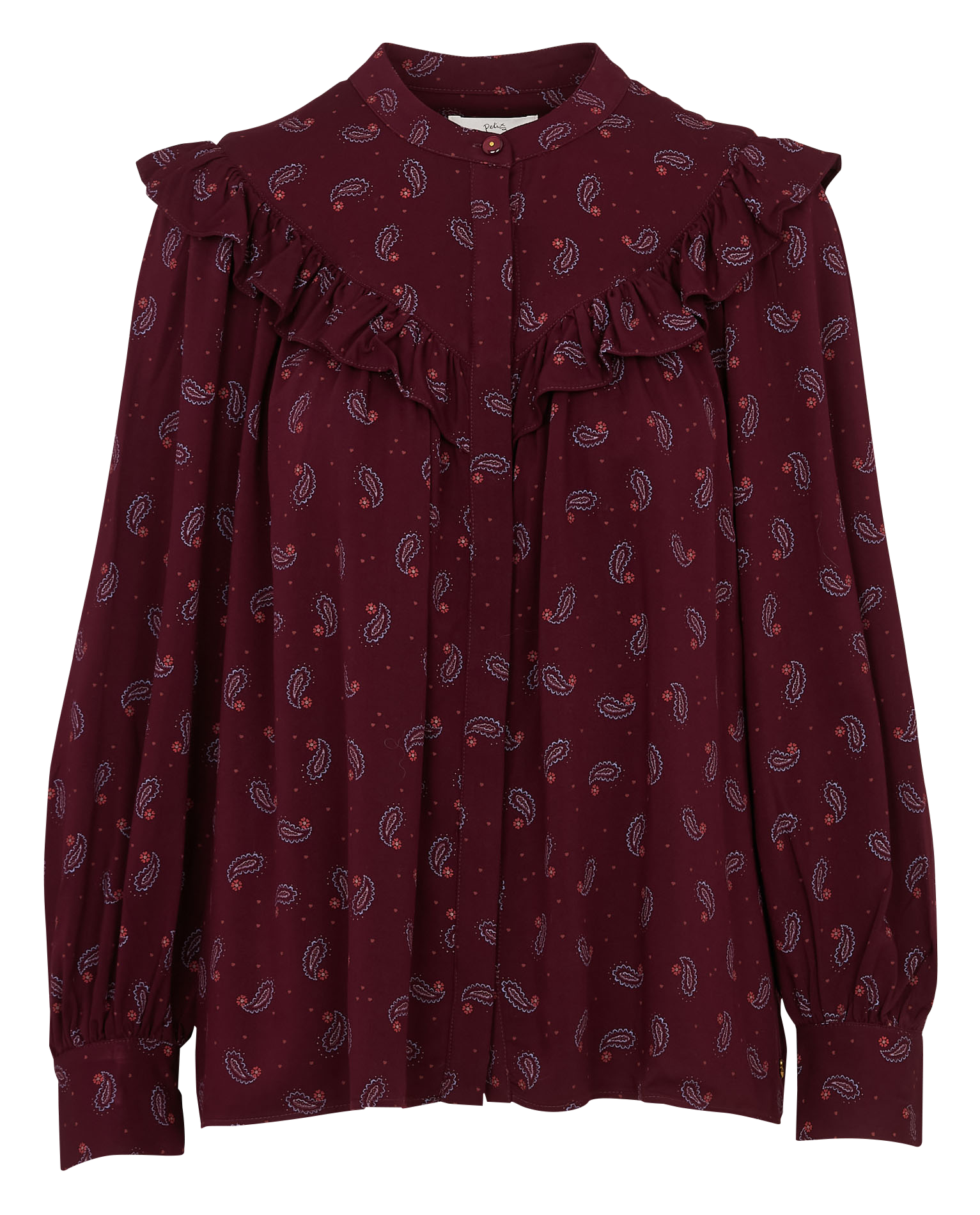 Printed round-neck shirt DES PETITS HAUTS Purple