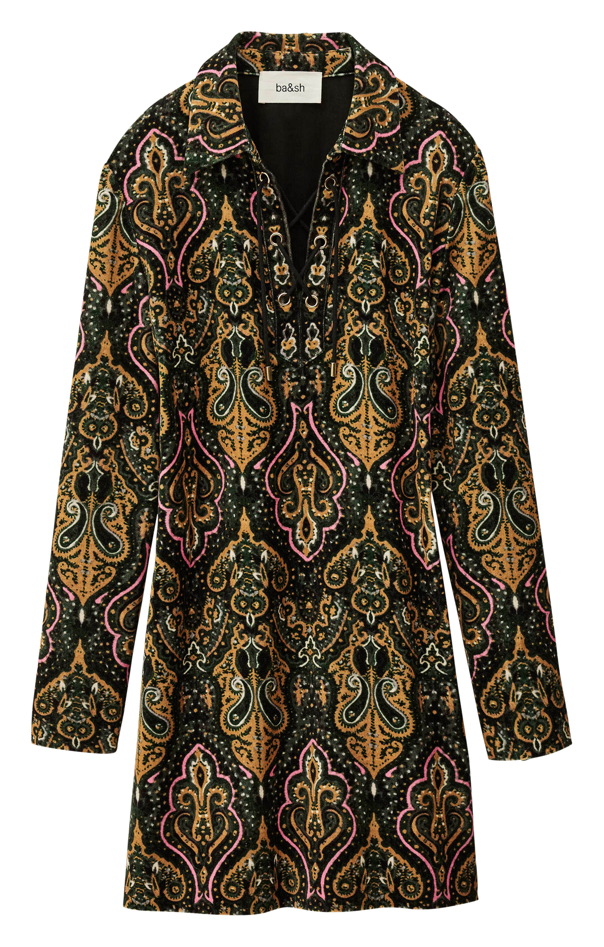 Korte jurk met lange mouwen en print BA&SH Veelkleurig