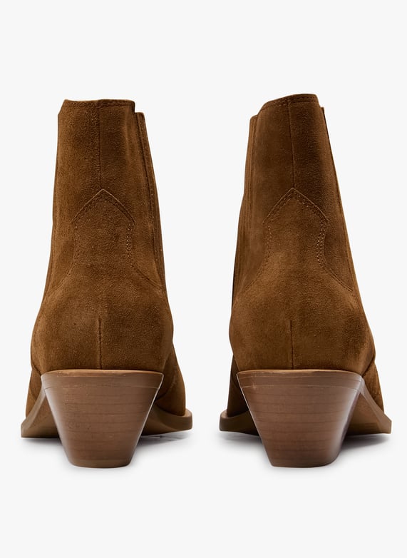 Boots western en cuir suédé | Marron by MELLOW YELLOW Boots western en cuir suédé Marron