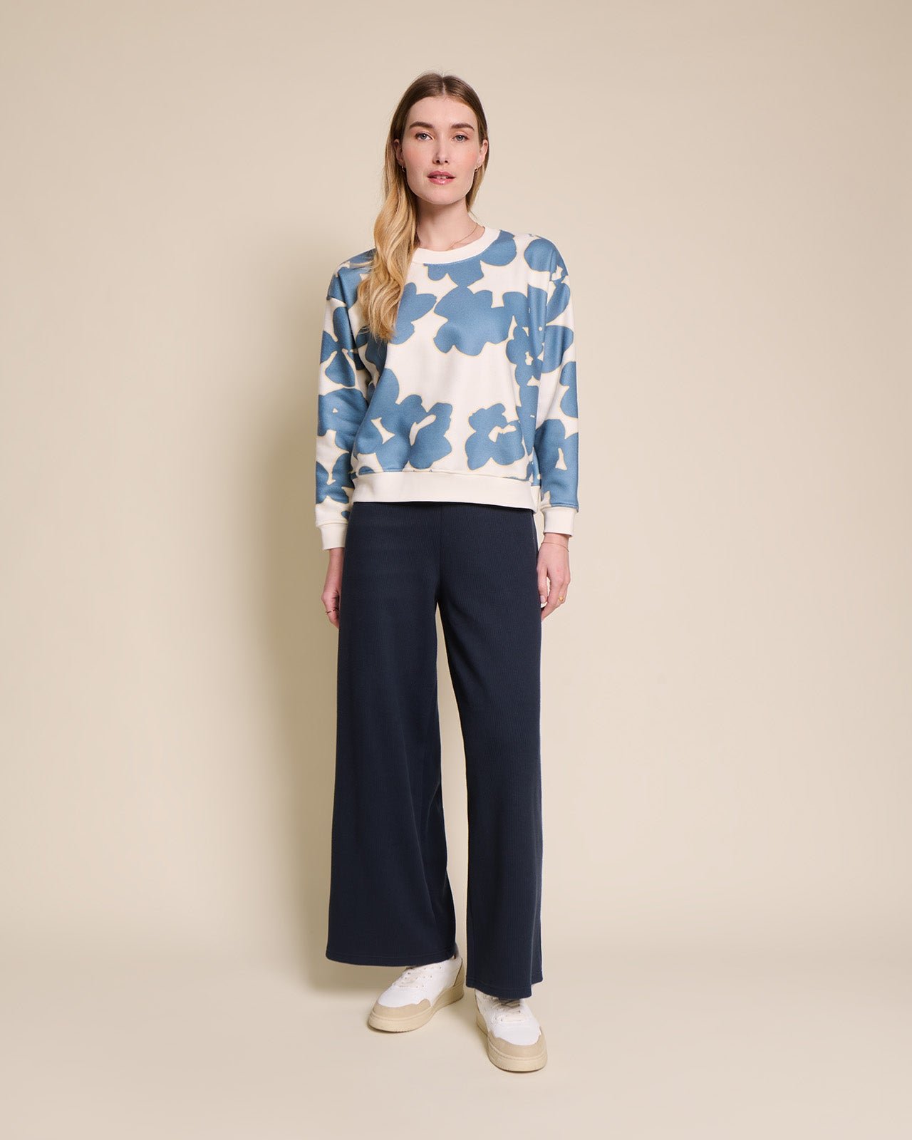 Le pantalon pauline en coton bio côtelé EMOI EMOI Blue