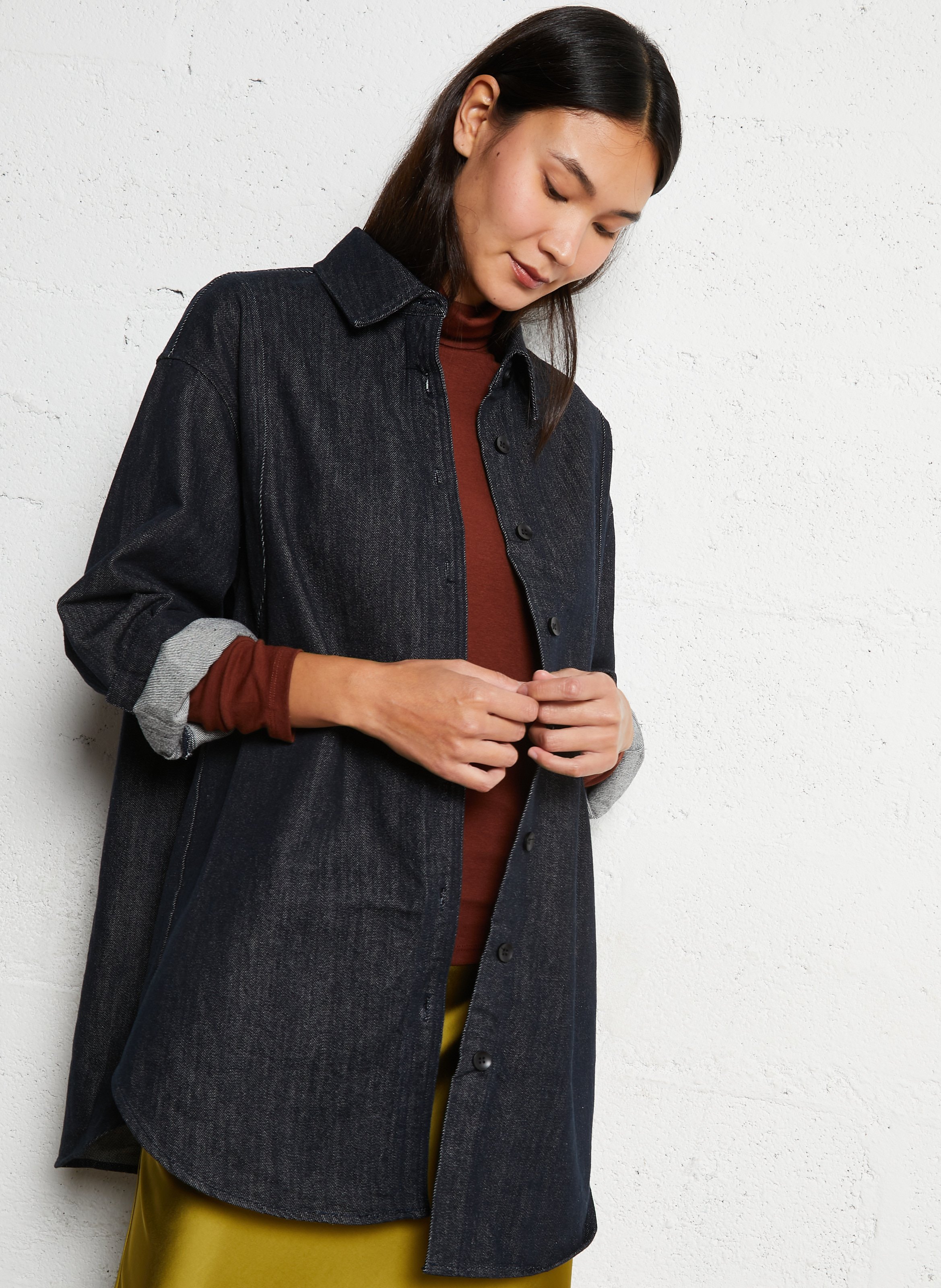 Jeanshemd mit klassischem Kragen THE KORNER Blau