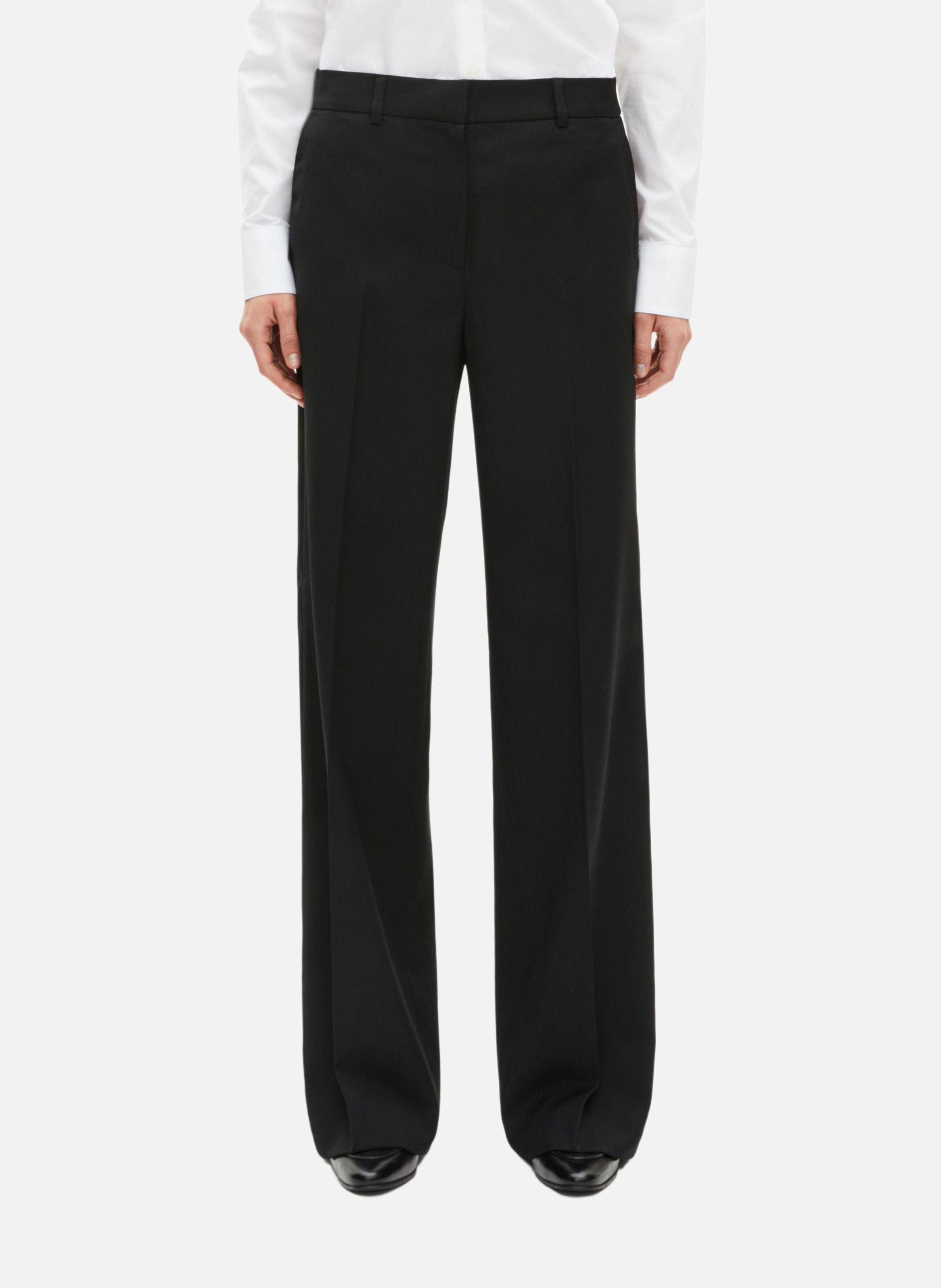 Pantalon large en laine THE KOOPLES Noir