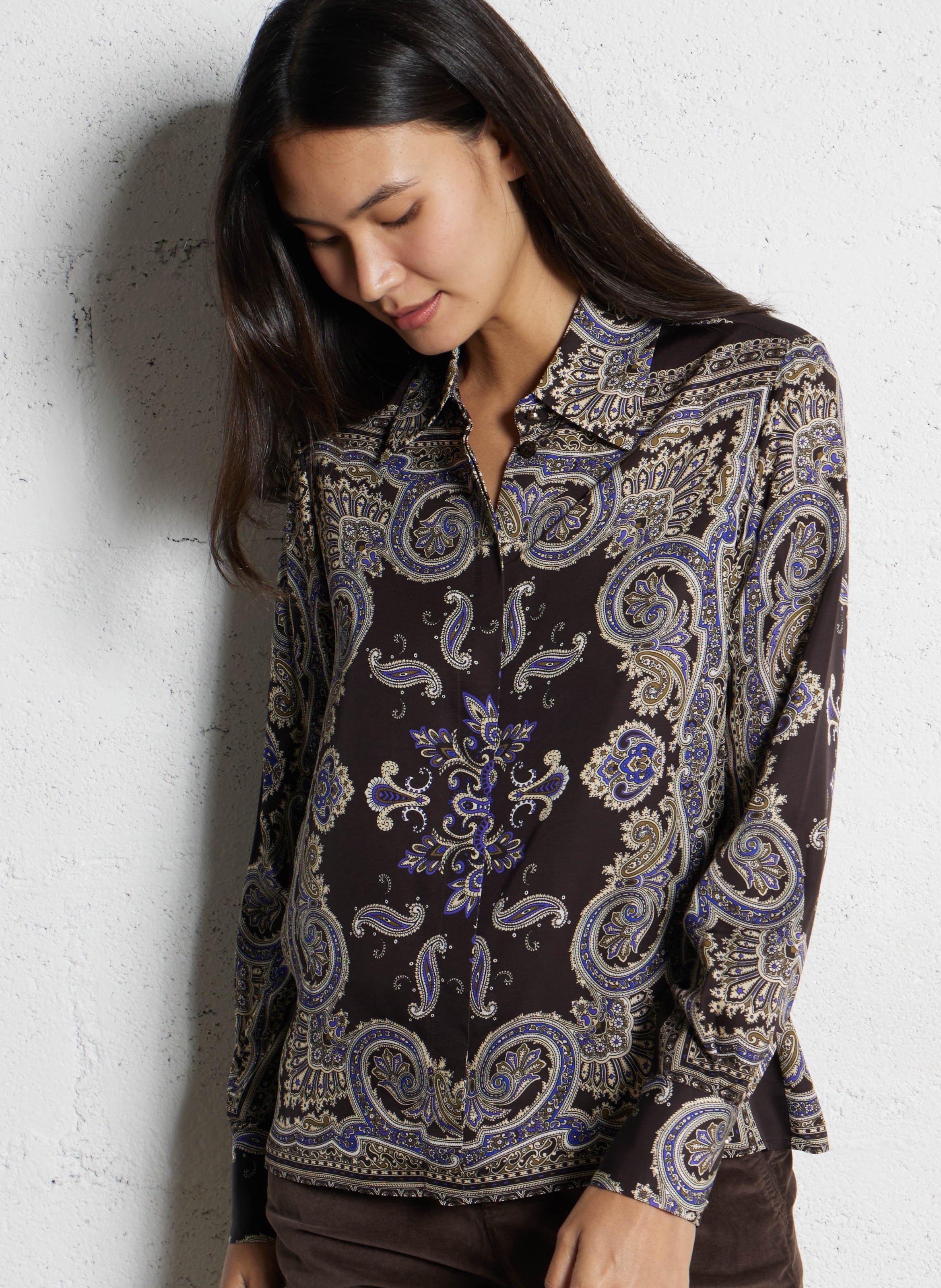 Gerade fließendes Hemd mit Muster LIU JO Mehrfarbig