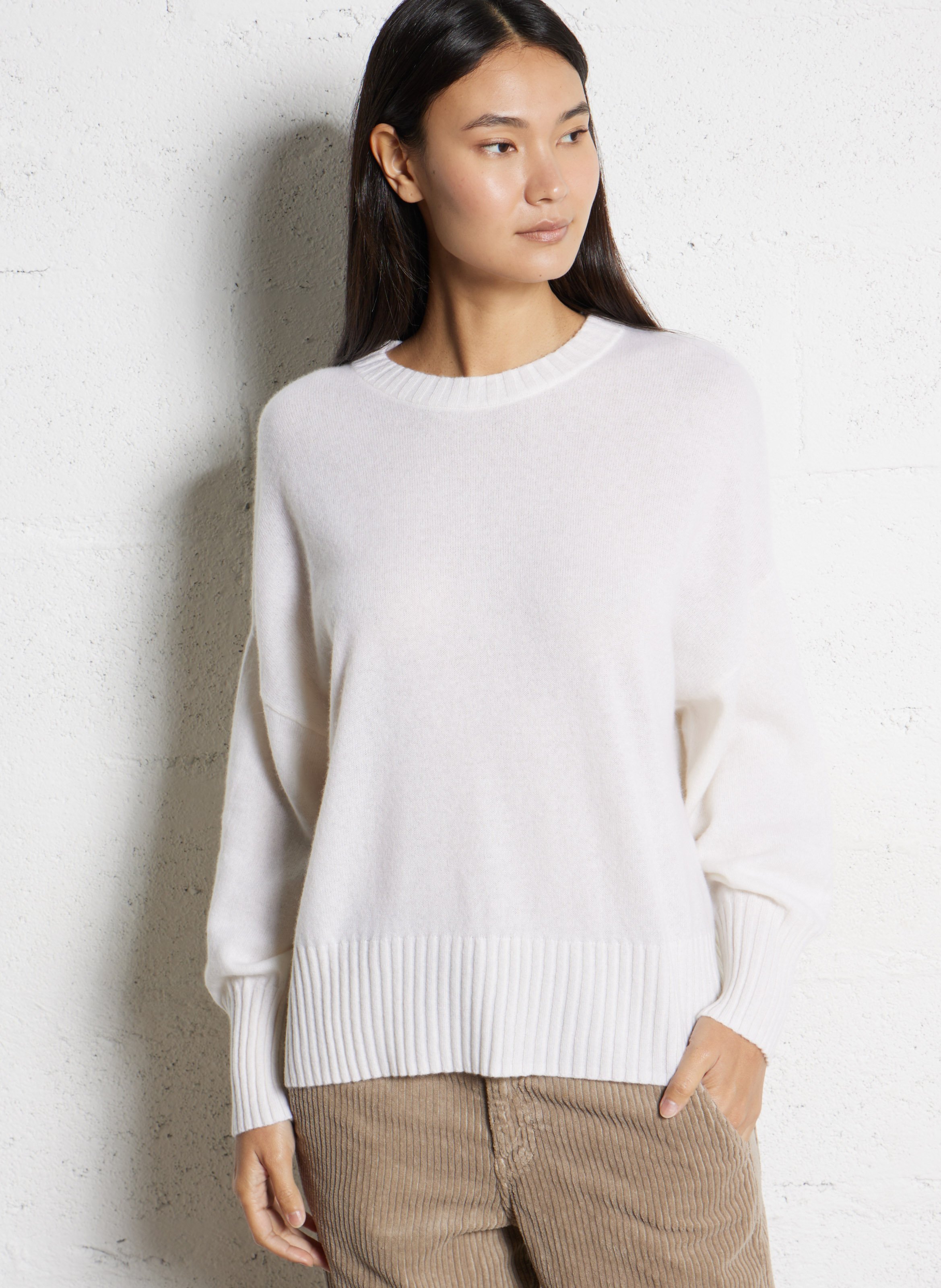 Pull oversize col rond en cachemire SUD EXPRESS