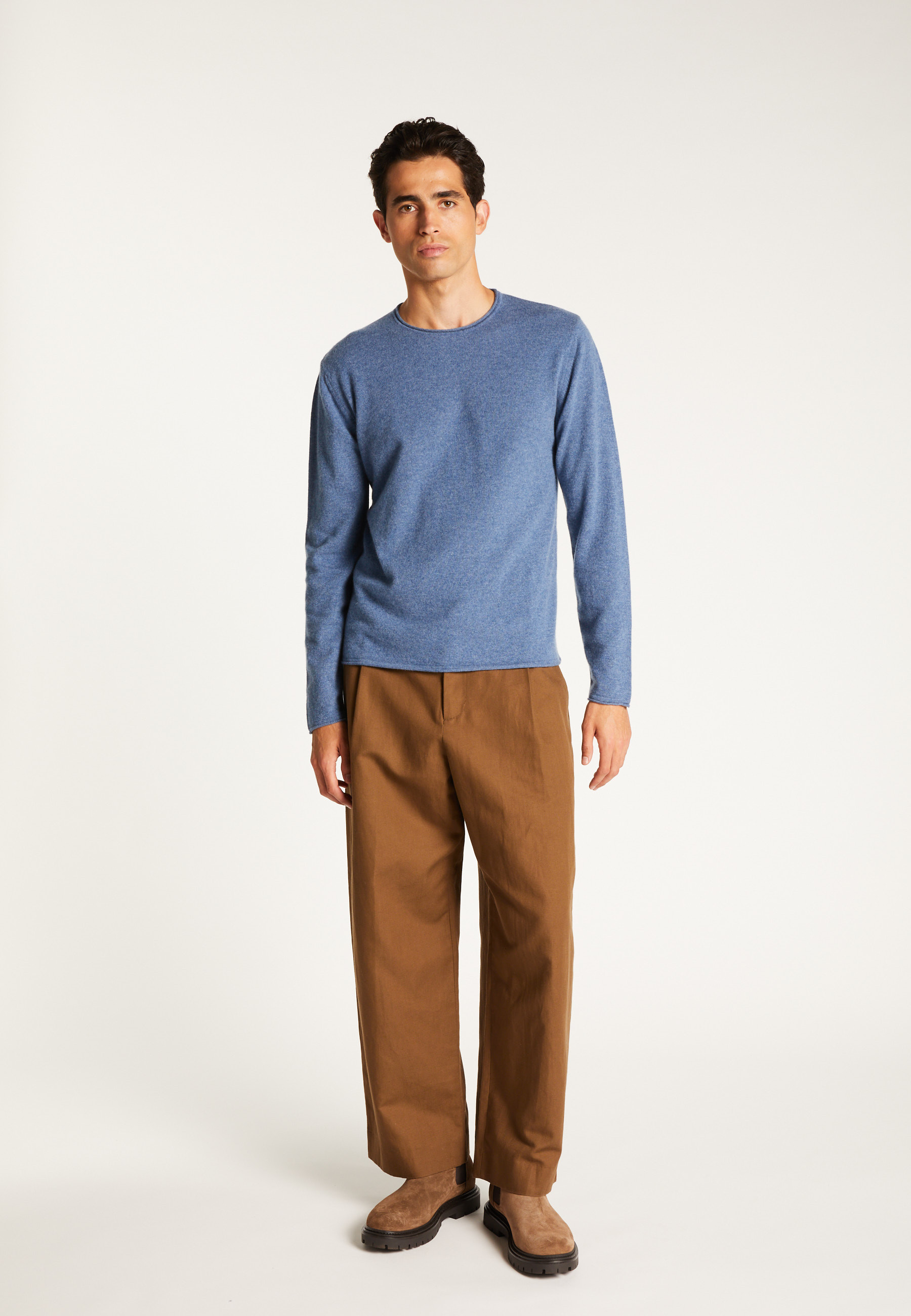 Cashmere sweater with rolled turtleneck MAISON MONTAGUT