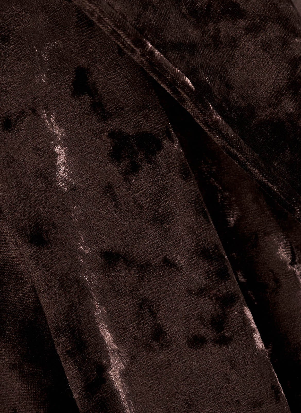 Body à capuche en velours imprimé BA&SH Noir