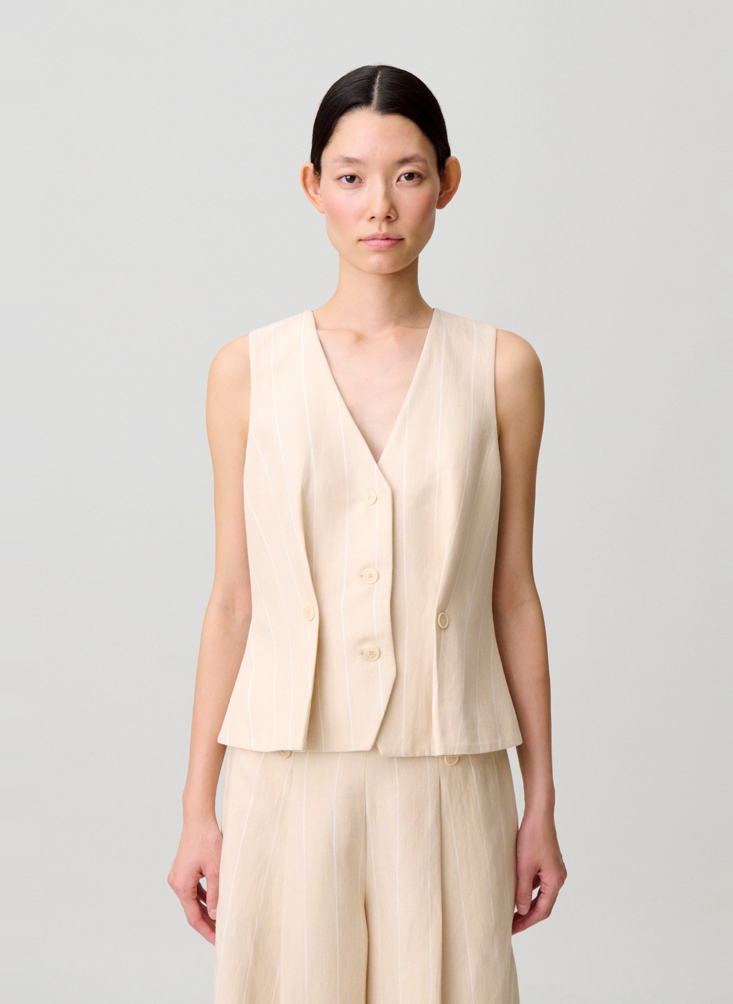 Veste col V  CLAUDIE PIERLOT Beige