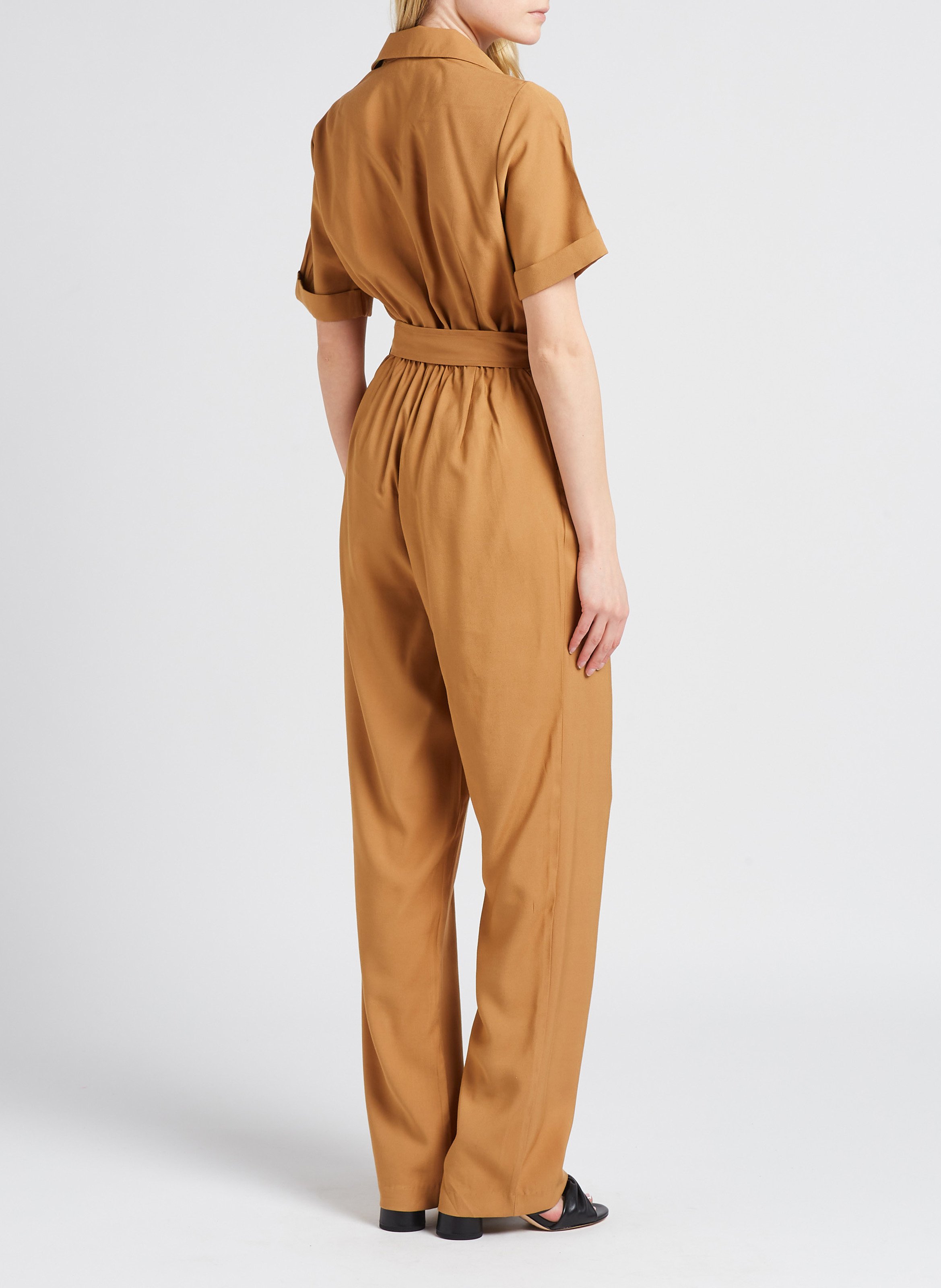 Gerade geschnittener Jumpsuit mit V-Ausschnitt VILA Braun
