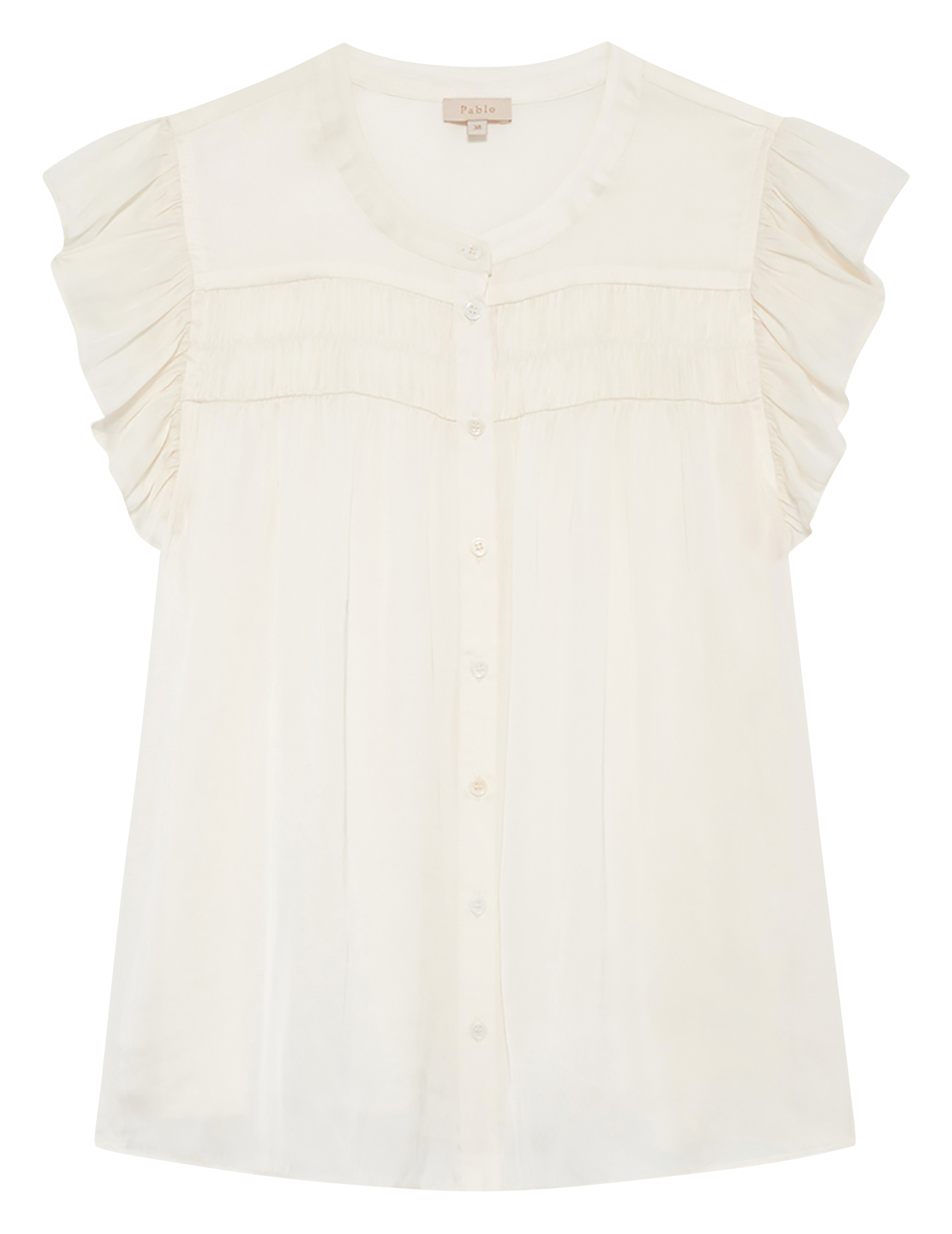 Blouse met ronde hals PABLO Beige