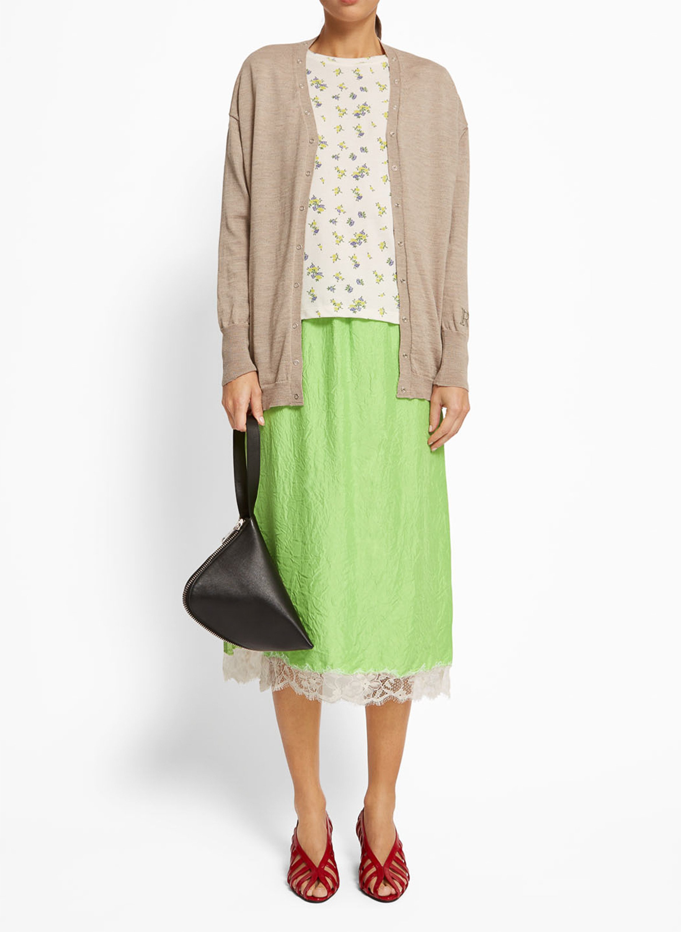 Cardigan col V droit uni ROSEANNA Beige