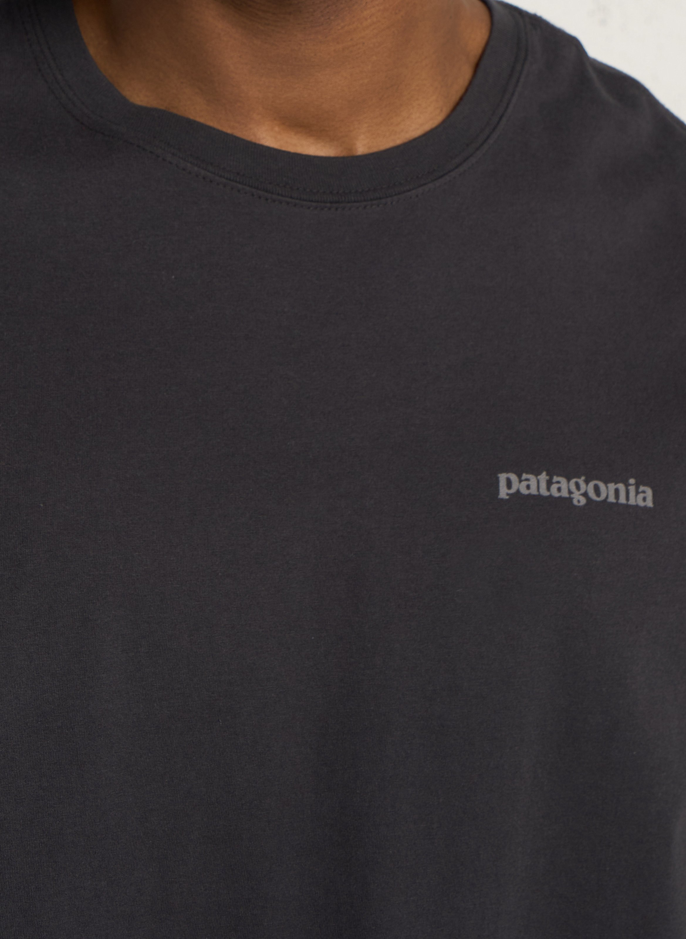 Oversize T-Shirt mit Rundhalsausschnitt aus Bio-Baumwolle mit Siebdruck PATAGONIA Grau