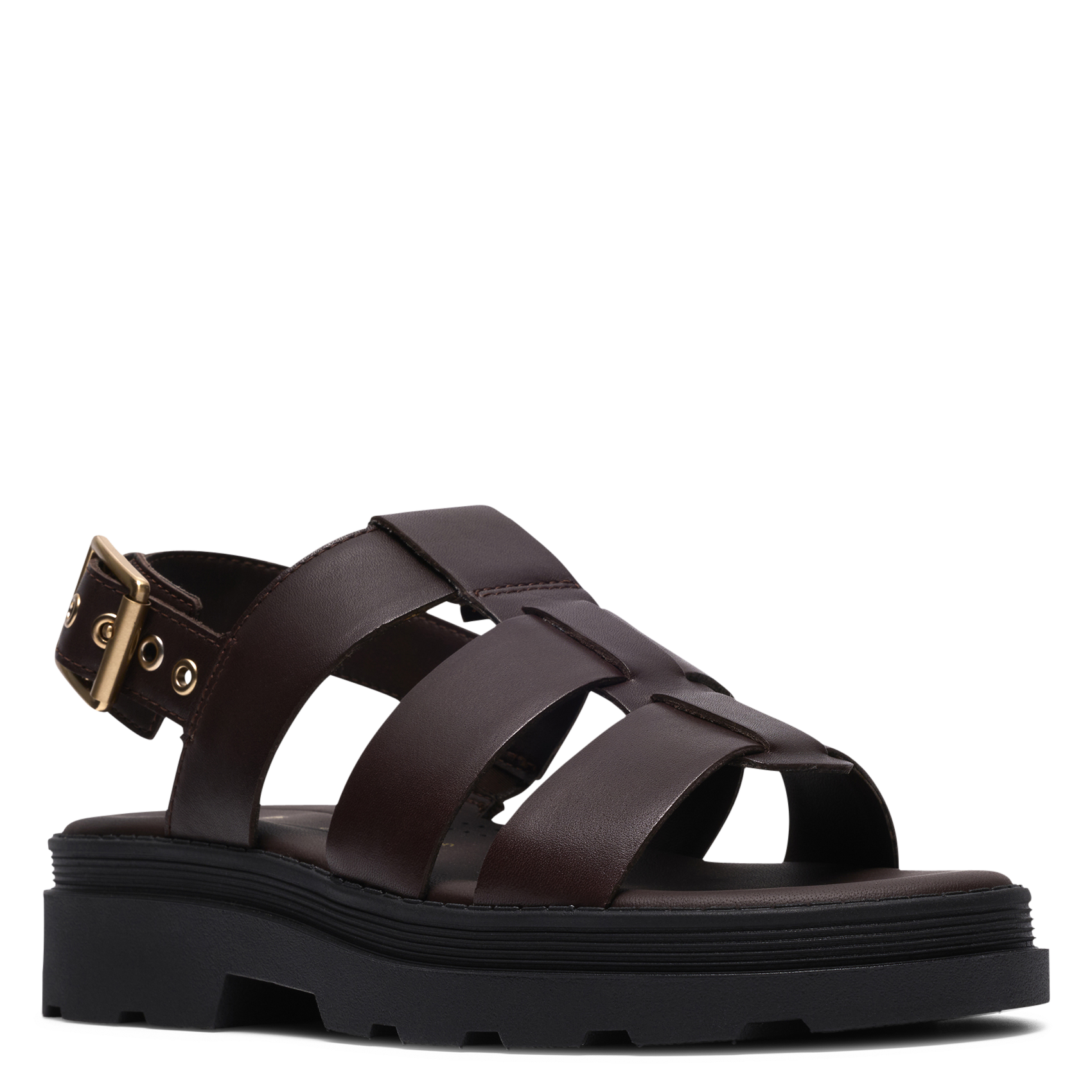 Fabia leather wedge sandals CLARKS Brown