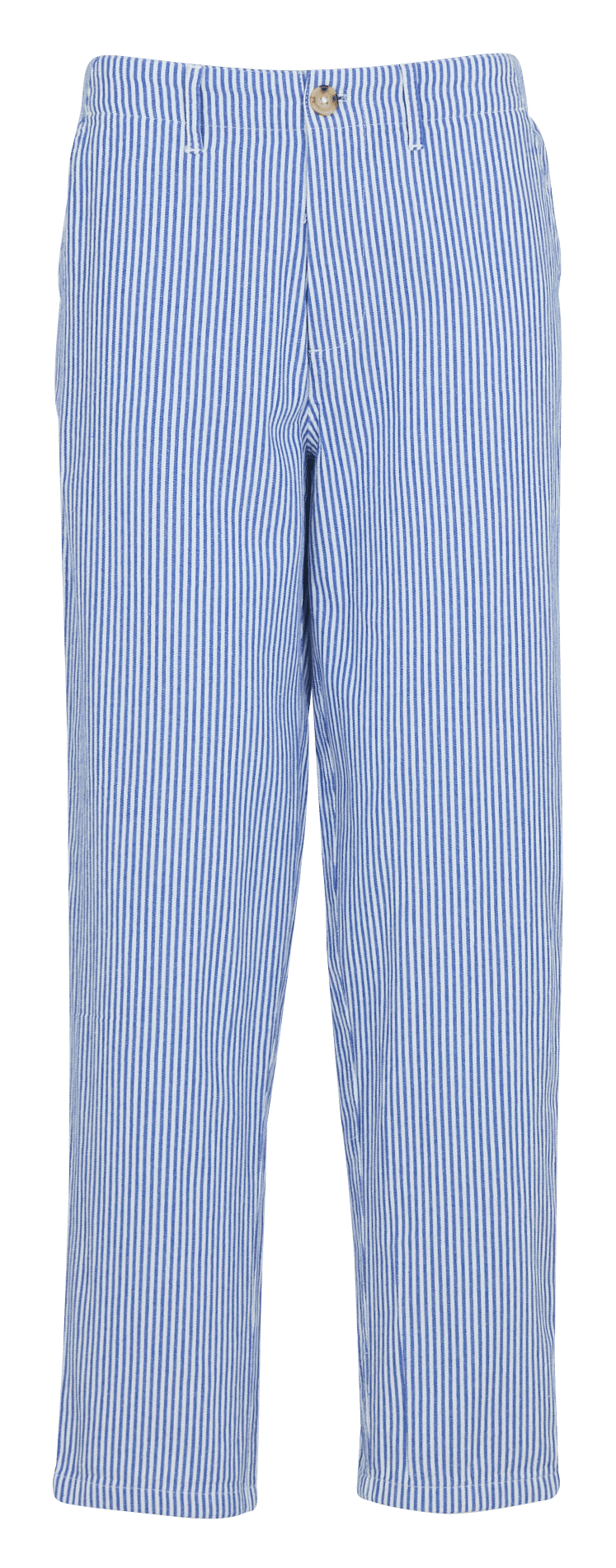 High-waisted straight striped pants LEON & HARPER Blue