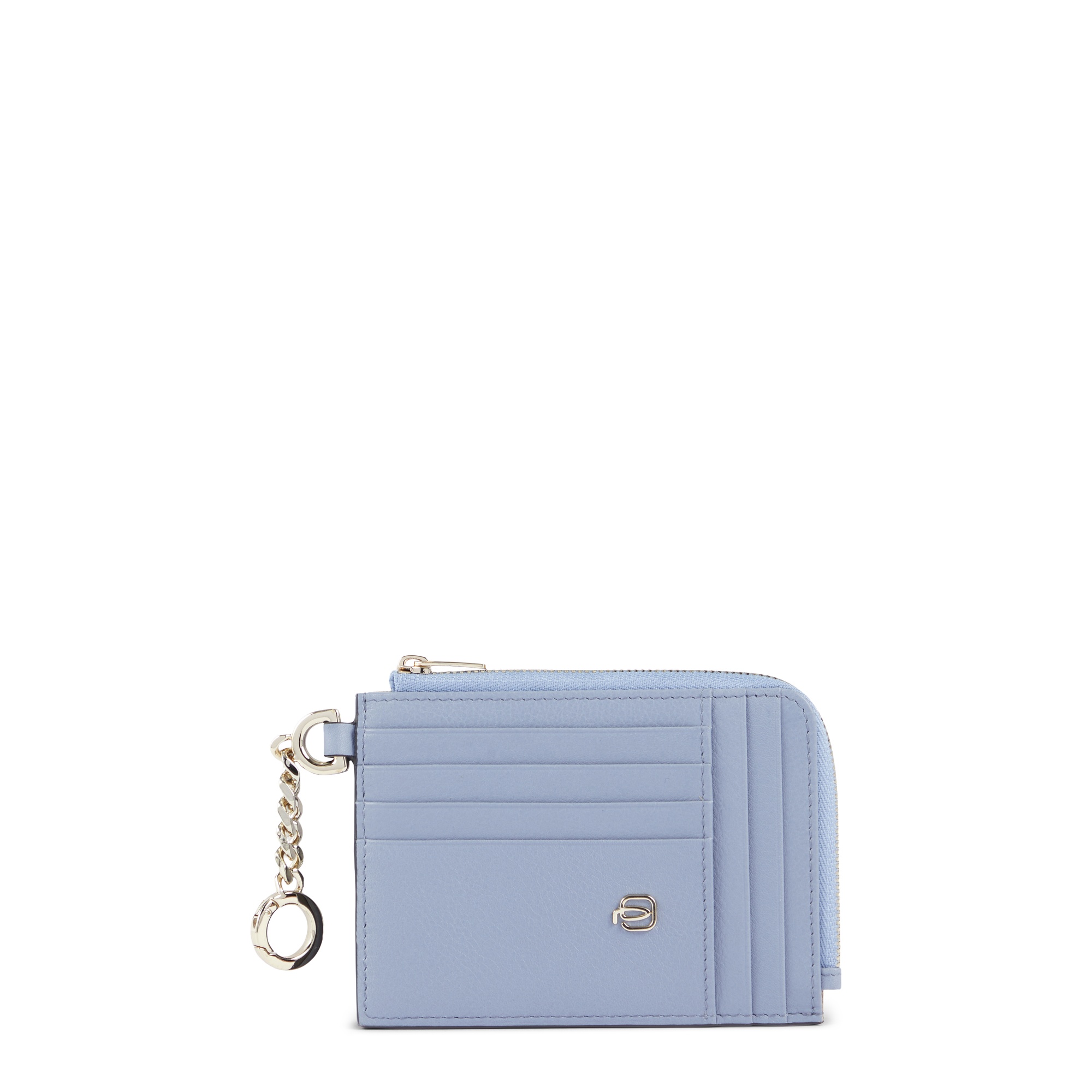 Women's leather credit card holder with keychain, coin purse, and RFID protection PIQUADRO