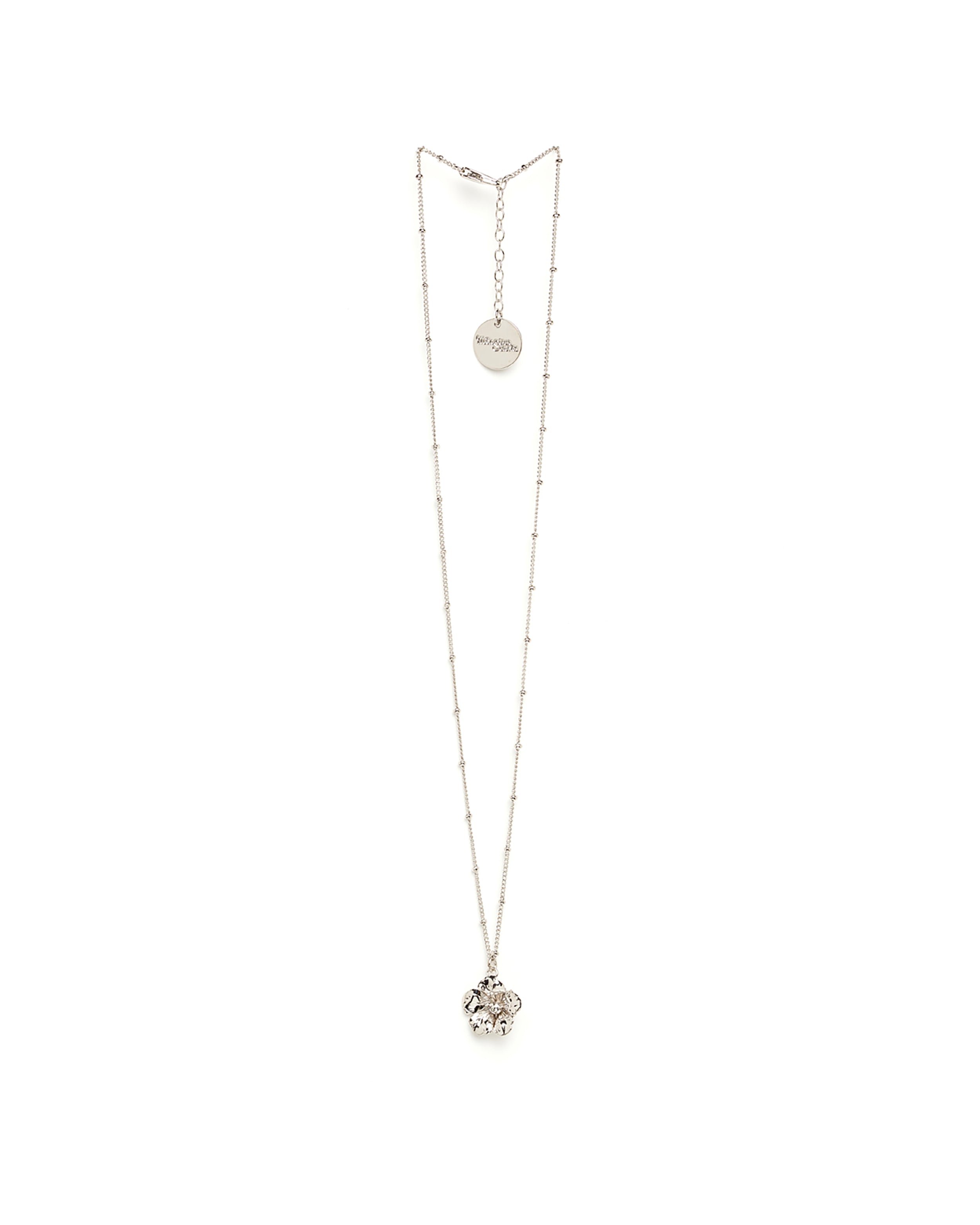 Gold-plated flower necklace MONSIEUR SIMONE Silver