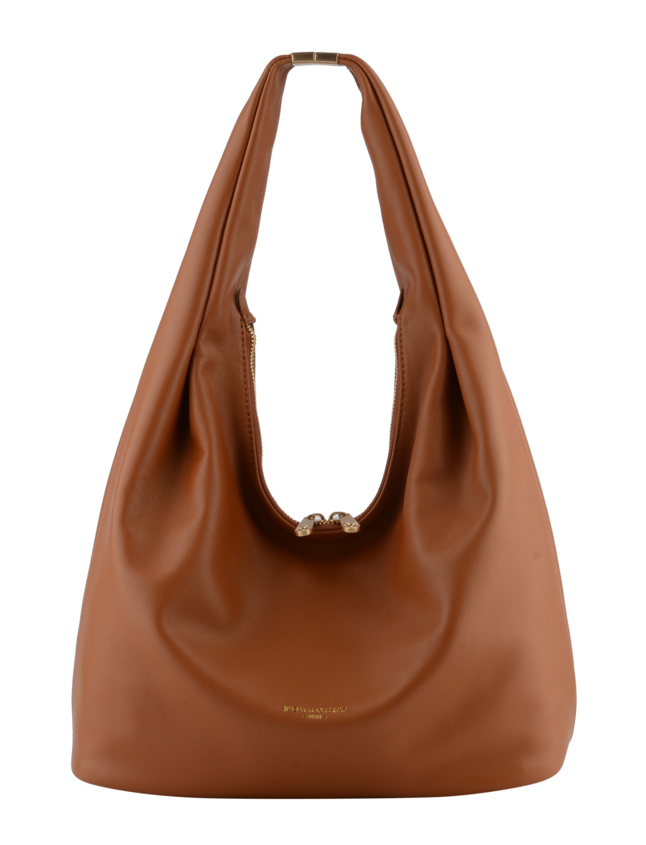 Calfskin leather shoulder bag POURCHET