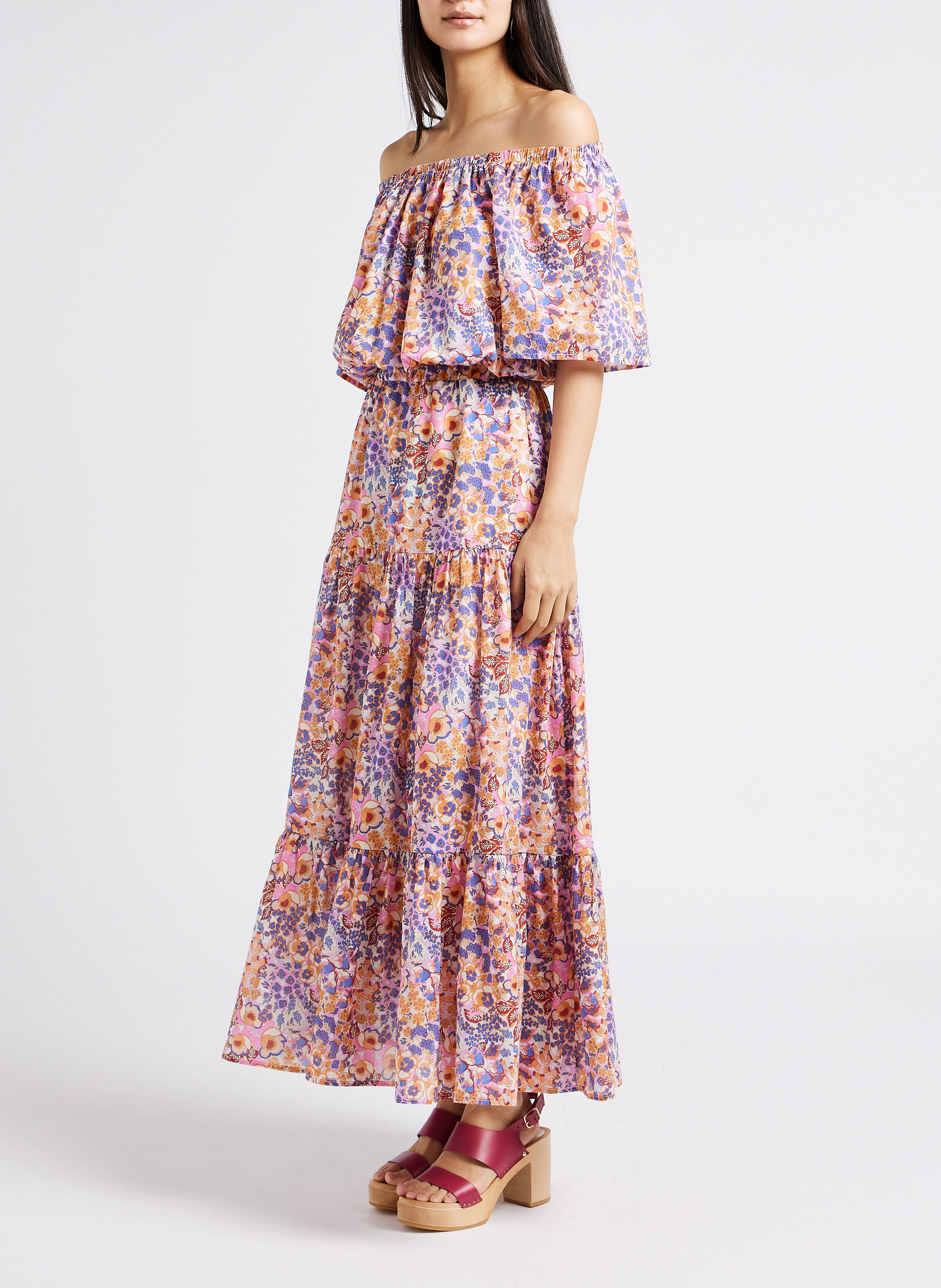 Vaarsleren klompen met hak SABOTS YOUYOU Rood