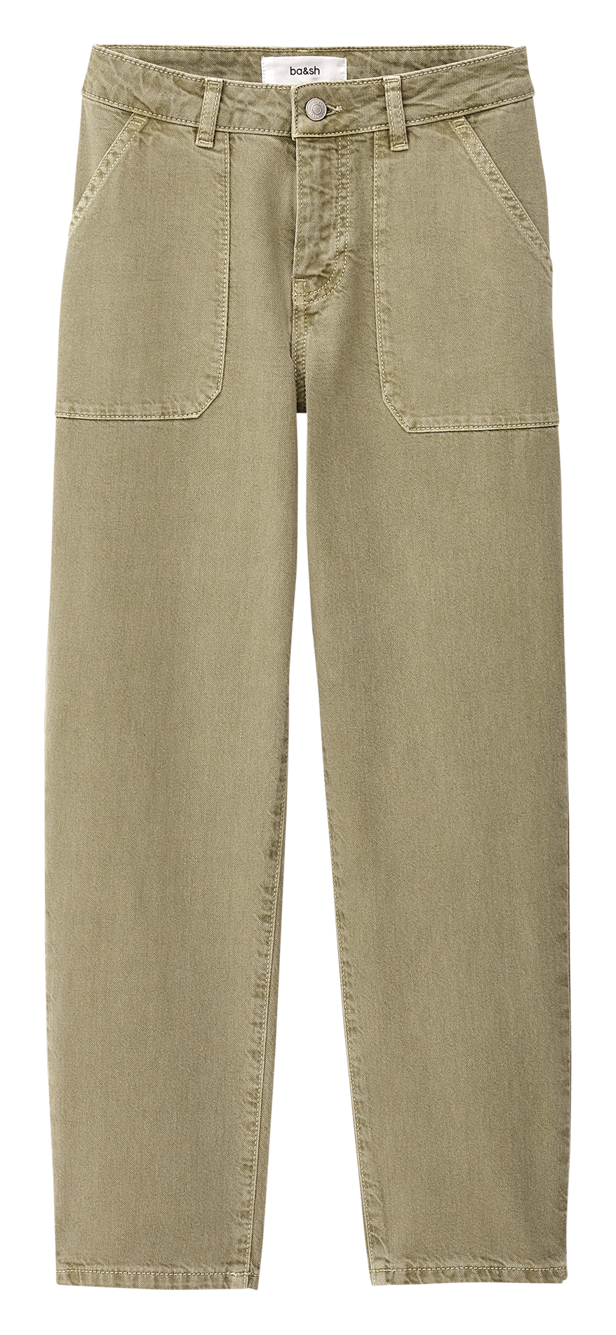 Rechte jeans van gemengd katoen BA&SH Kaki