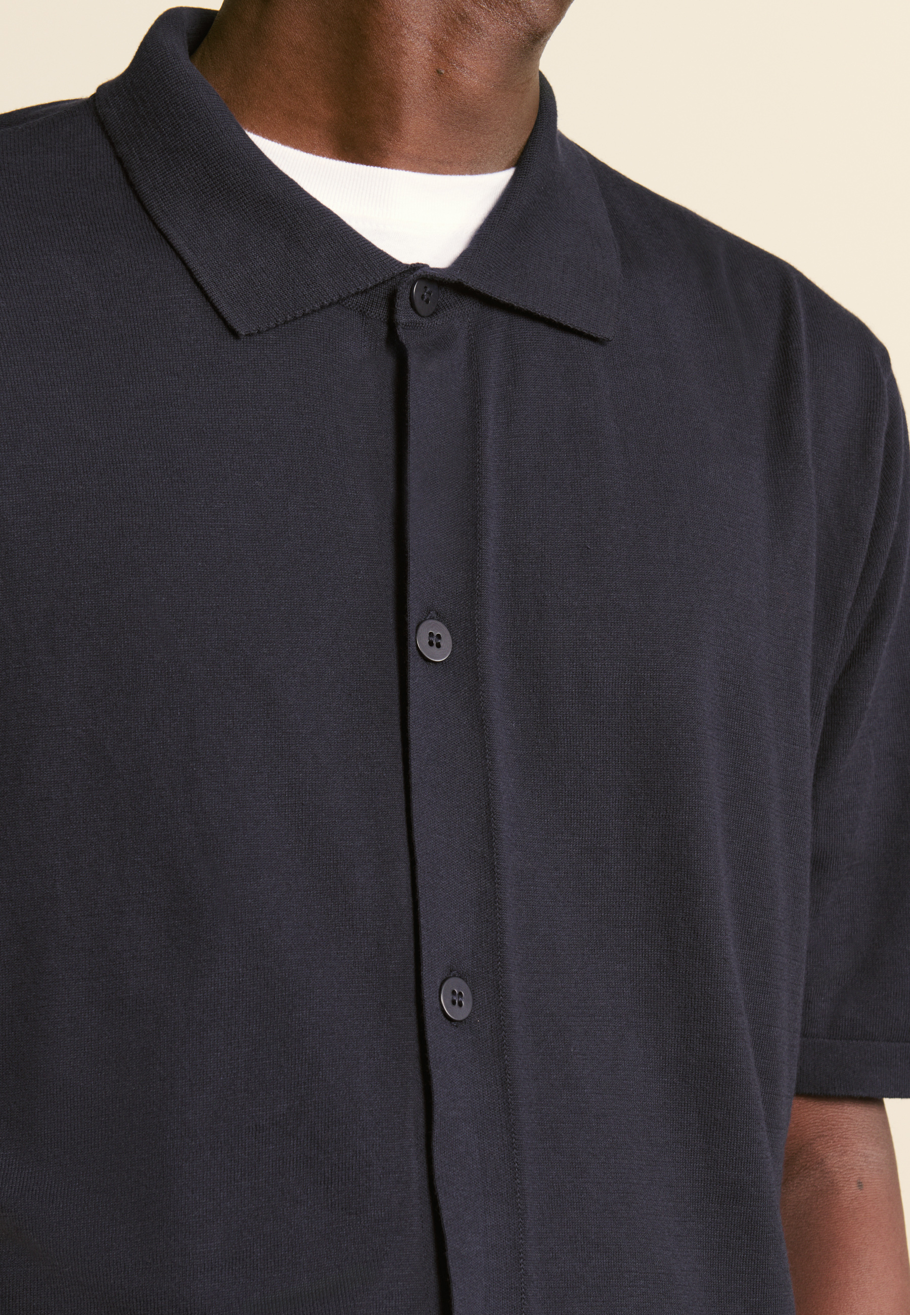 Chemise manches courtes en coton MAISON MONTAGUT Bleu