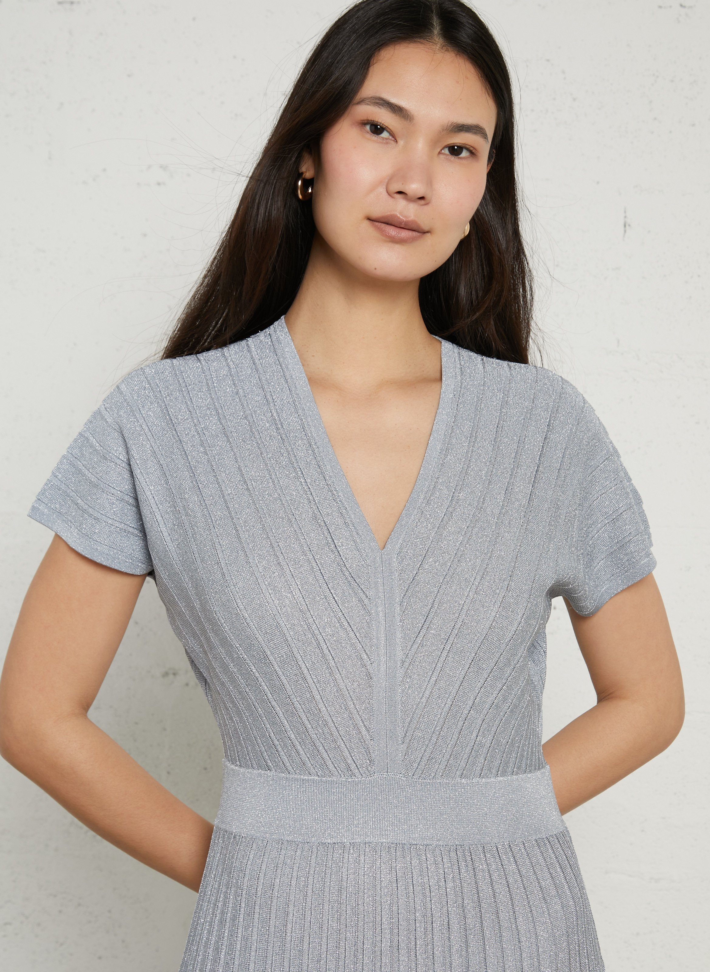 Long V-neck dress MAISON 123 Blue