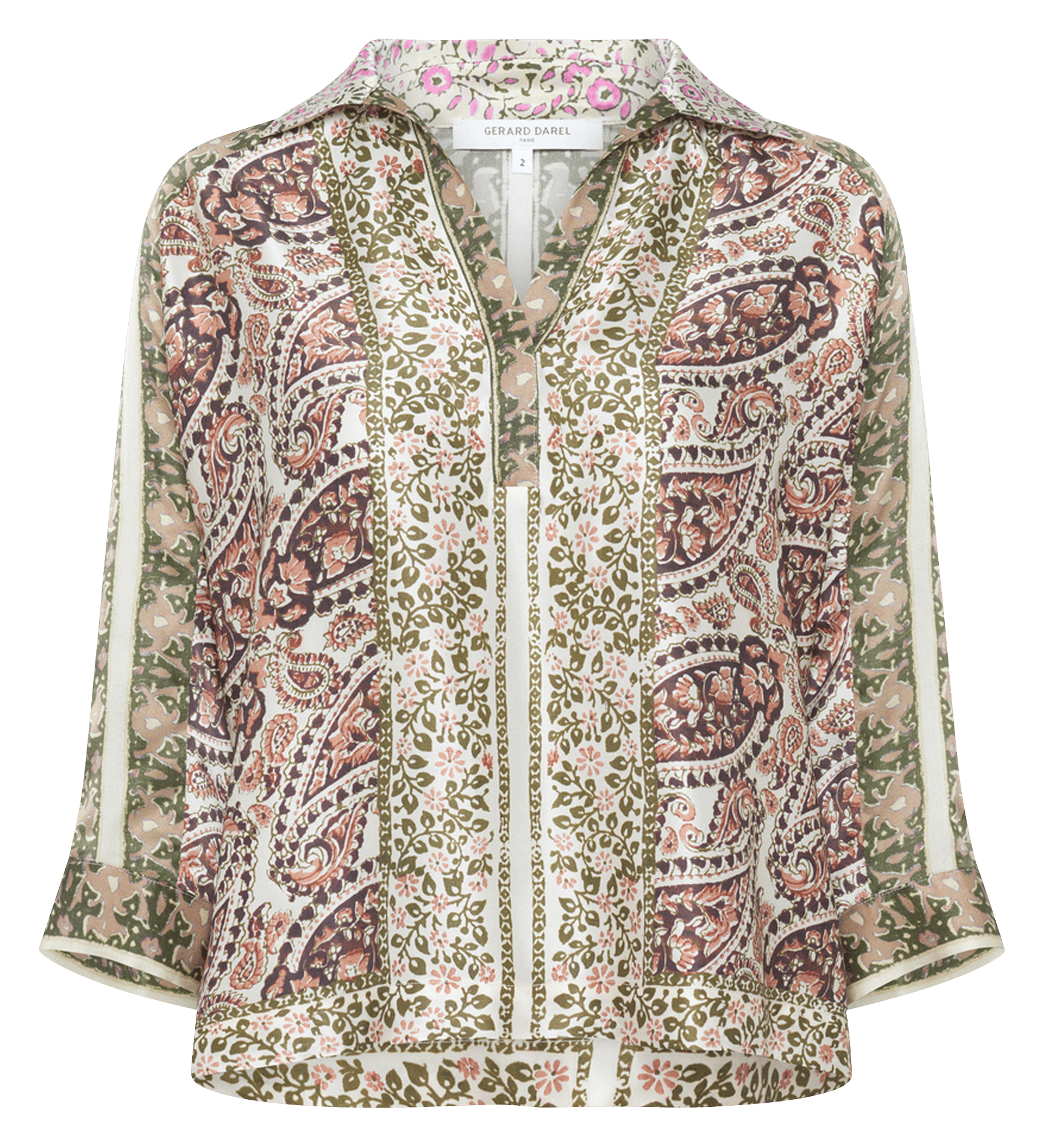 Silk classic-collar shirt GERARD DAREL Black