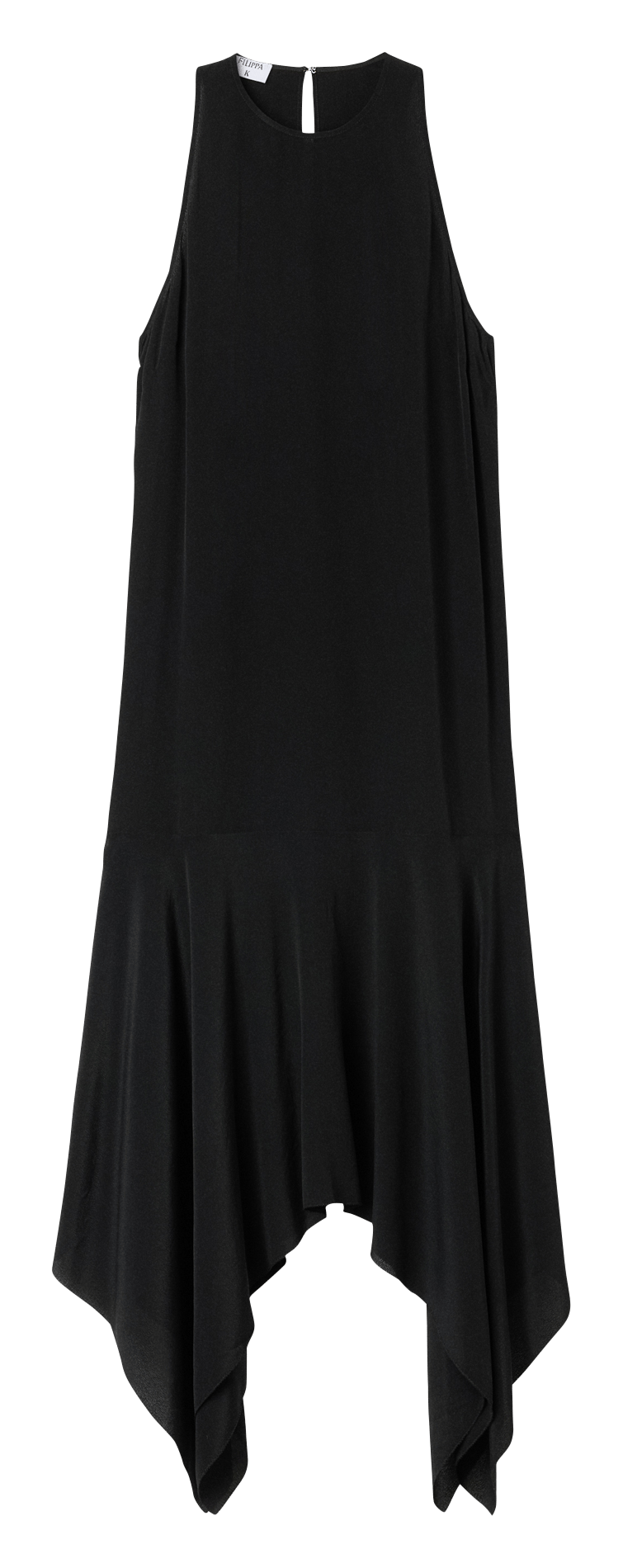 Vestido largo asimétrico liso FILIPPA K Negro