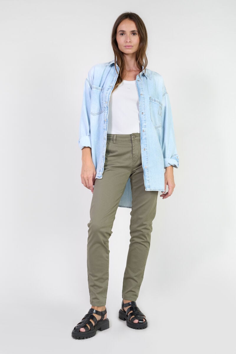 Chino pants LE TEMPS DES CERISES Khaki