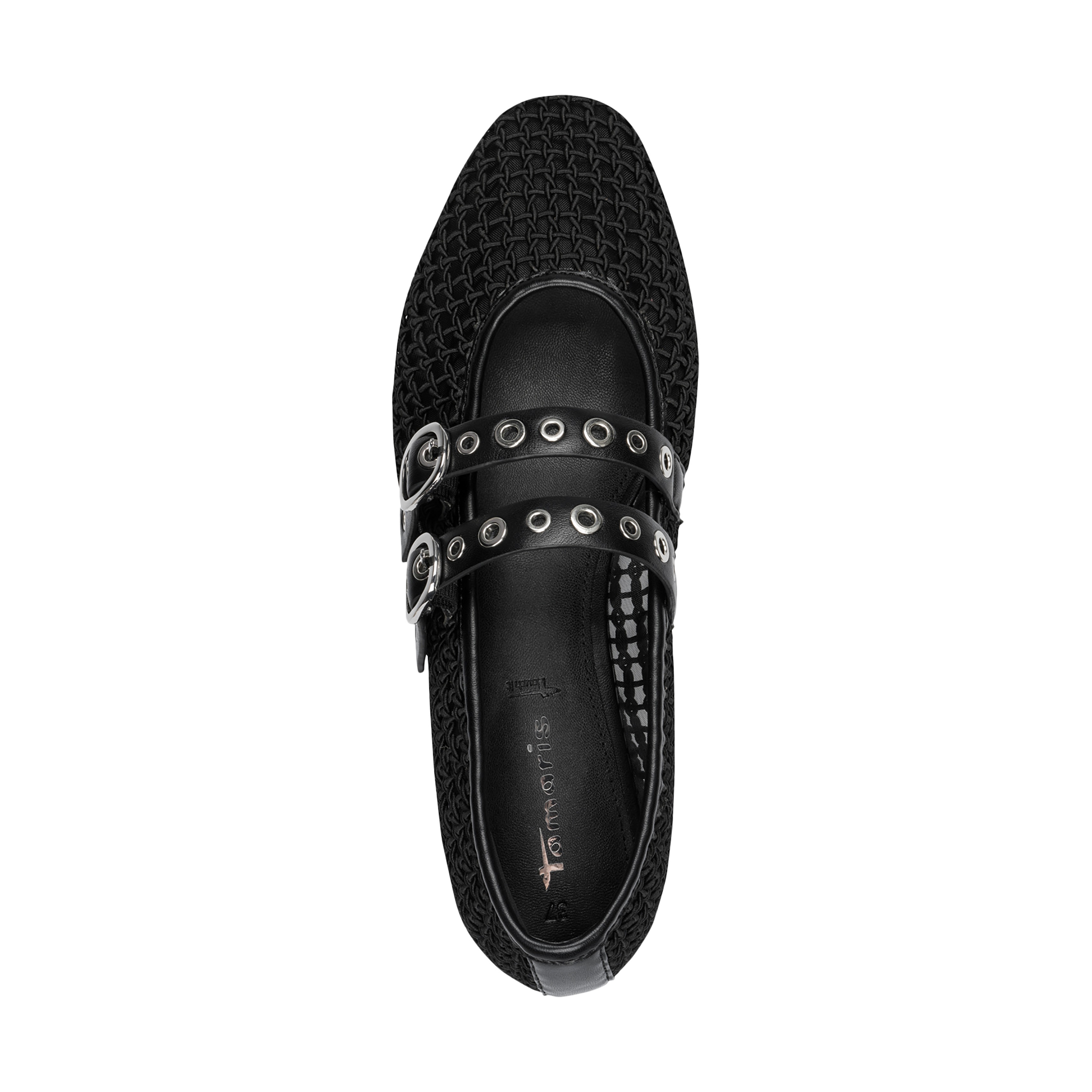 Slip-on ballet flats TAMARIS Black