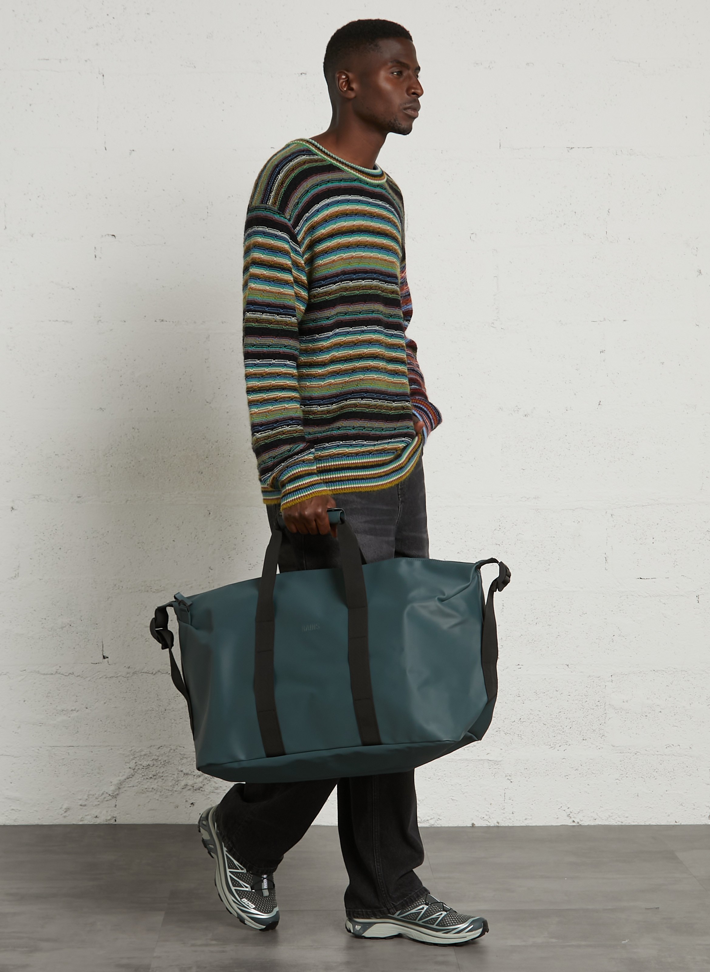 Weekender aus Kunstleder RAINS Grun