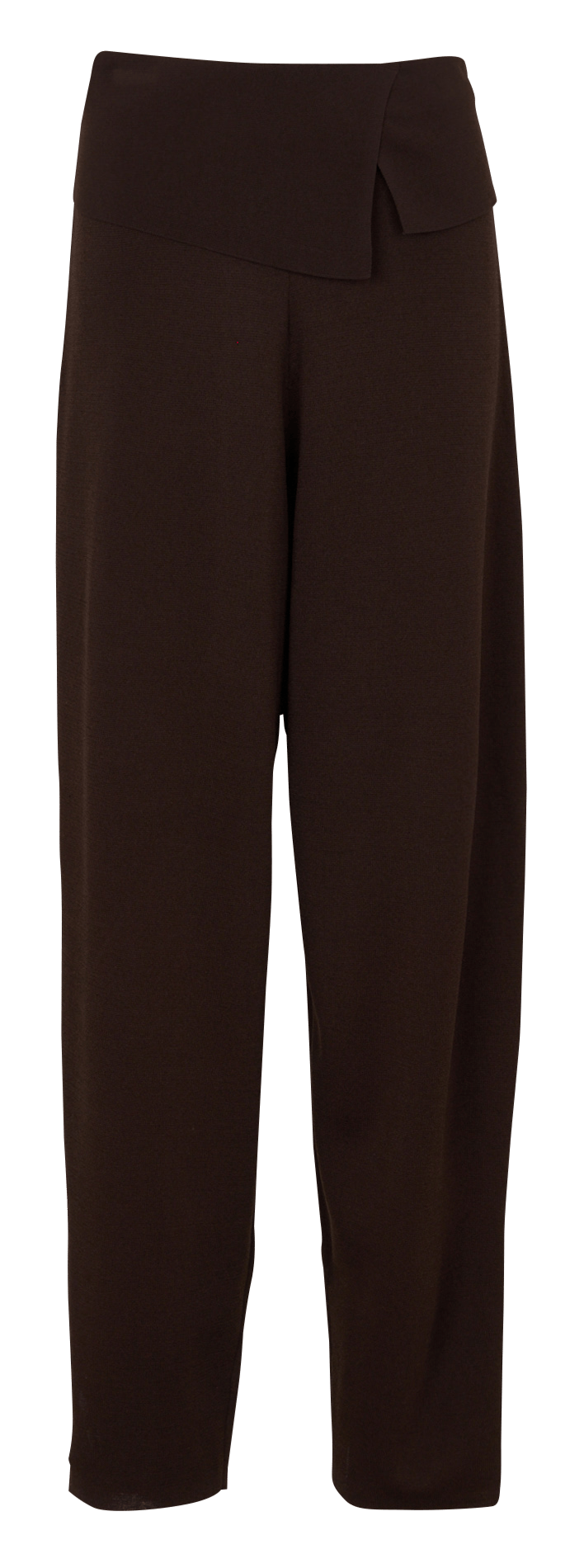 Pantalon large à revers en maille LIU JO Marron