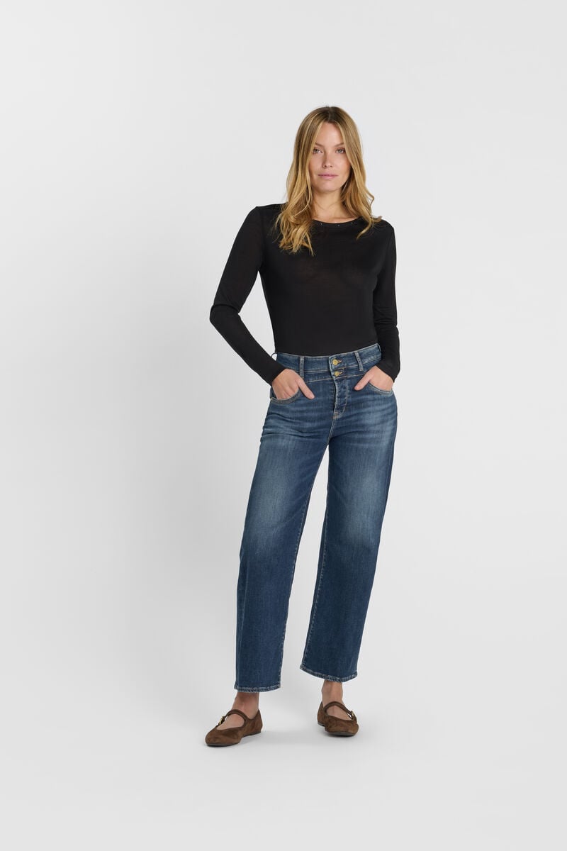 Loose jeans, wide-leg, 7/8 length LE TEMPS DES CERISES Blue