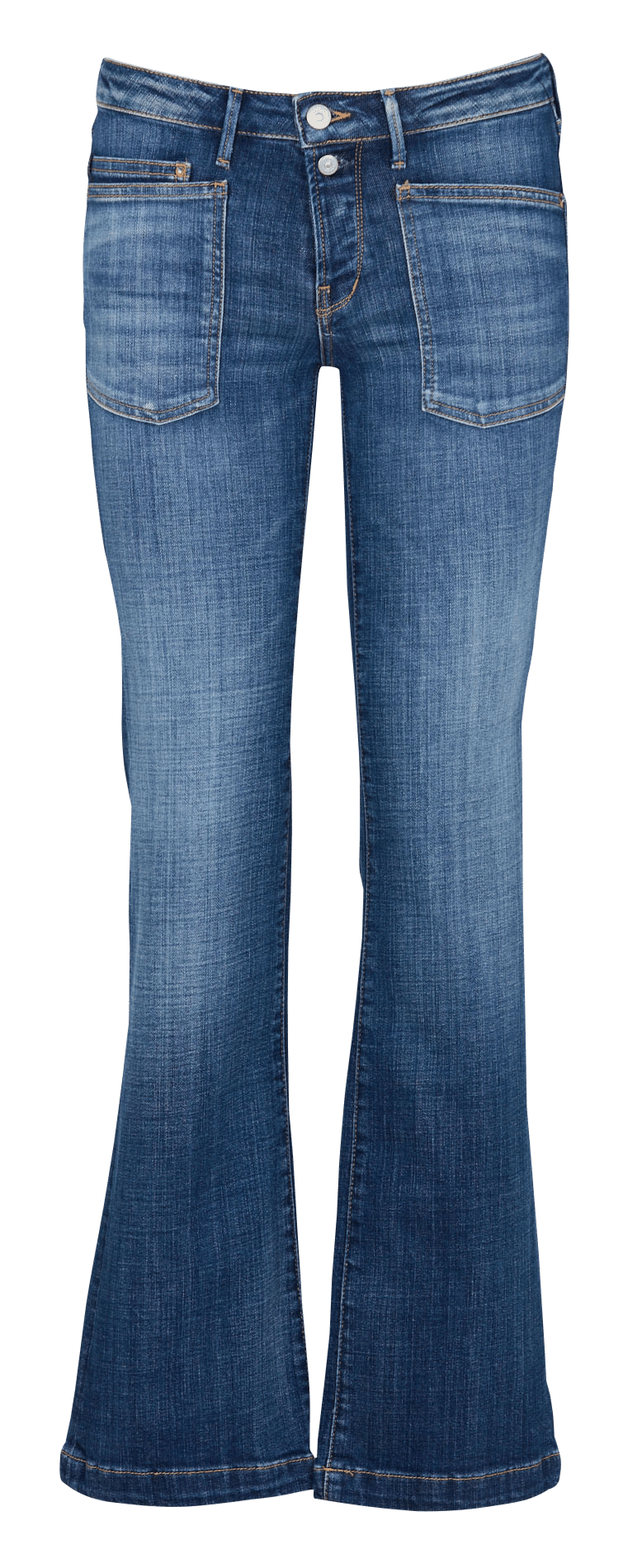 Jean flare en coton mélangé LE TEMPS DES CERISES Bleu